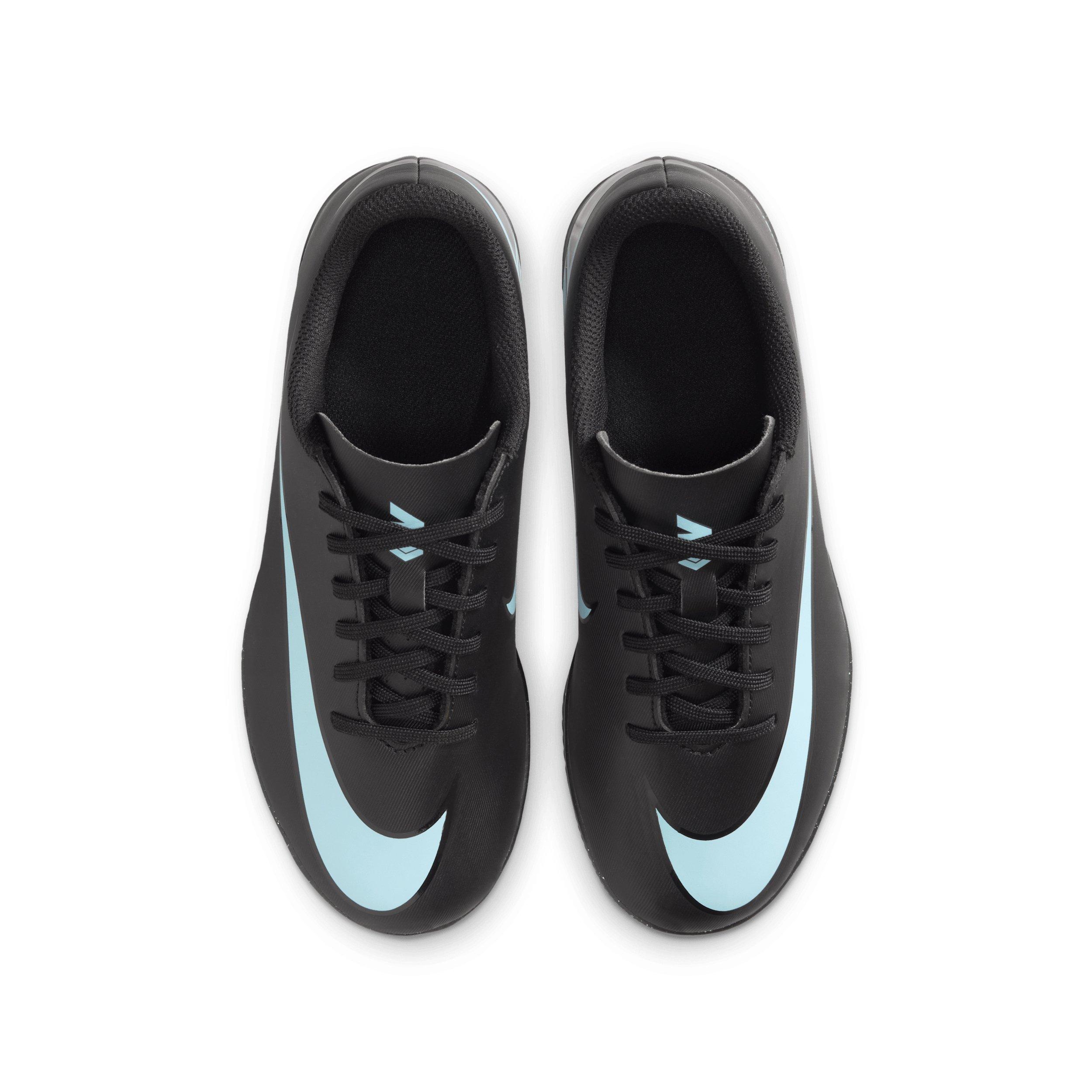Nike Jr. Mercurial Vapor 16 Club IC Grade School Kids' "Black/Ice Blue" Soccer Shoe