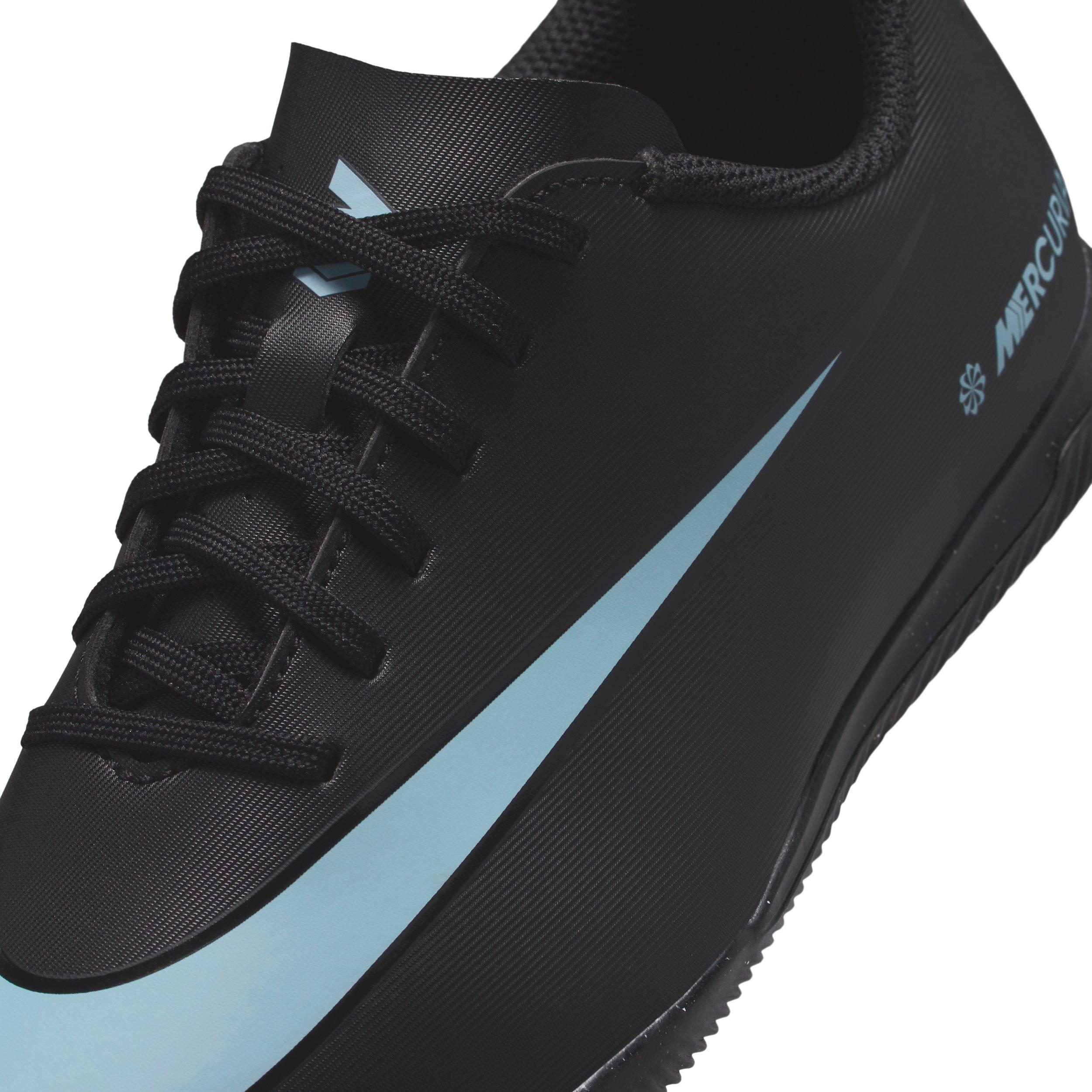 Nike Jr. Mercurial Vapor 16 Club IC Grade School Kids' "Black/Ice Blue" Soccer Shoe