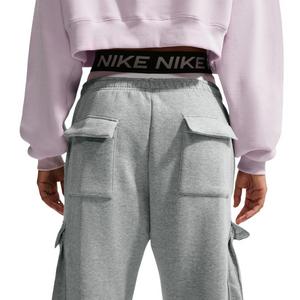 Nike Women's Studio Fleece Med-Weight Oversized HR Cargo Pants - Dk Grey - DK GREY