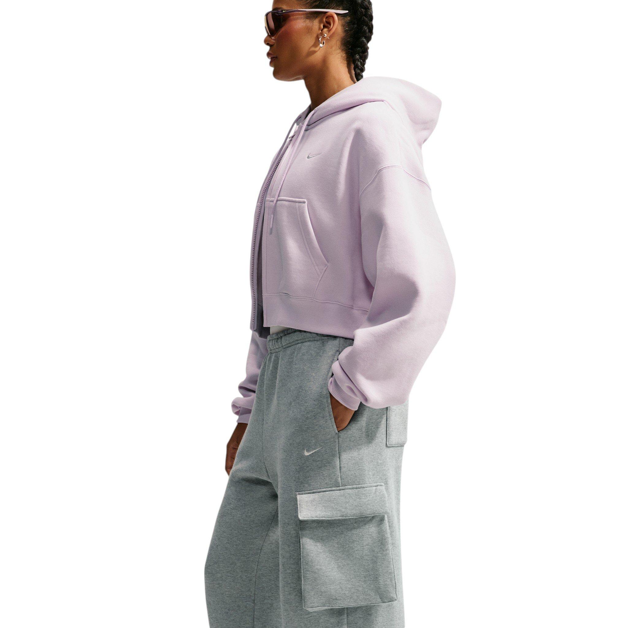 Nike Women's Studio Fleece Med-Weight Oversized HR Cargo Pants - Dk Grey - DK GREY