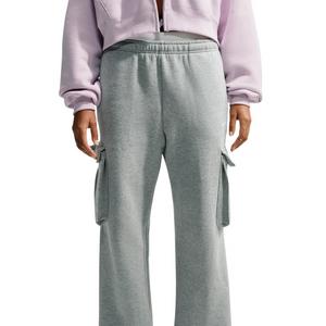 Nike Women's Studio Fleece Med-Weight Oversized HR Cargo Pants - Dk Grey - DK GREY