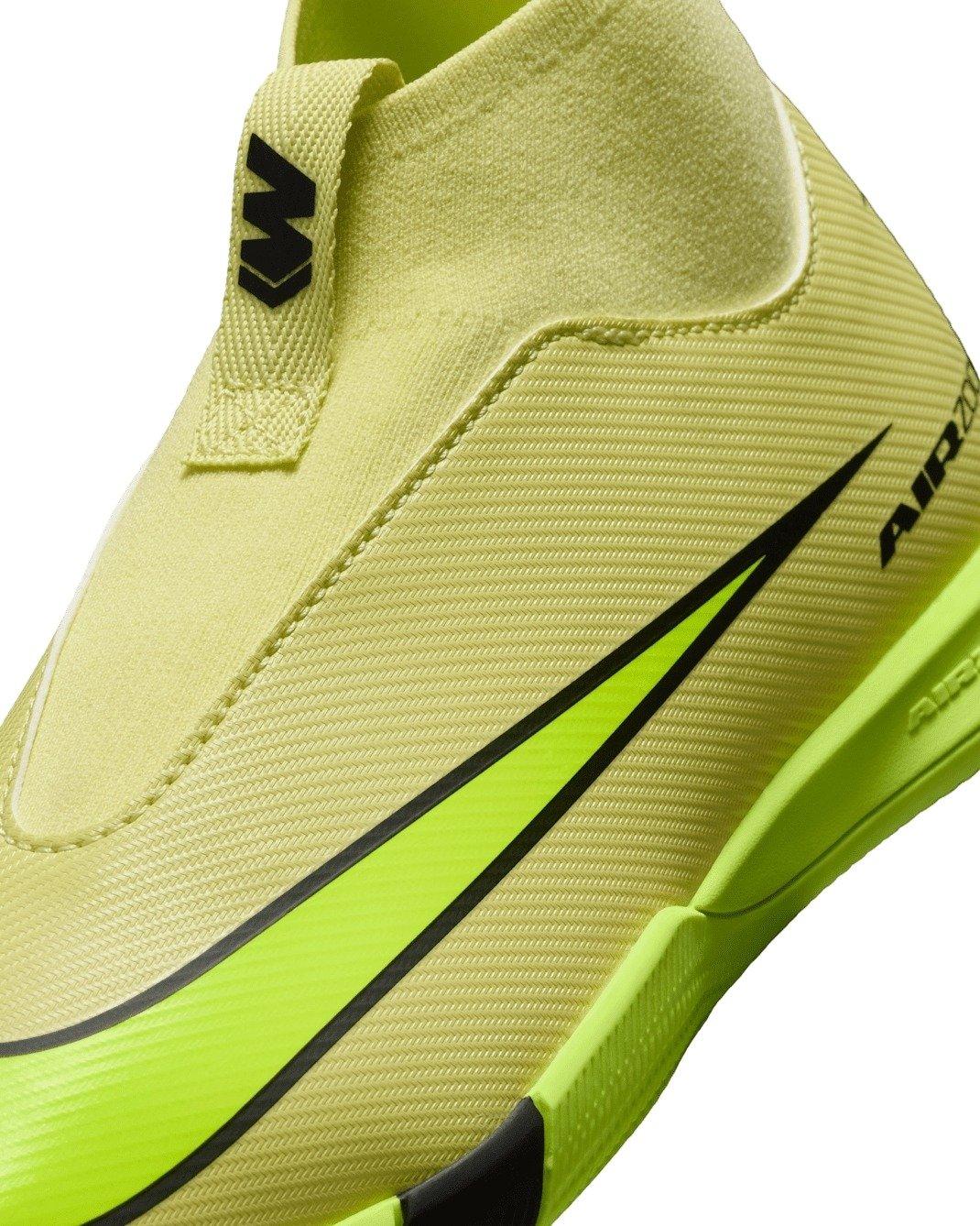 Nike Jr. Mercurial Superfly 10 Academy IC Grade School Kids' "Limelight/Crimson/Volt" Soccer Shoe