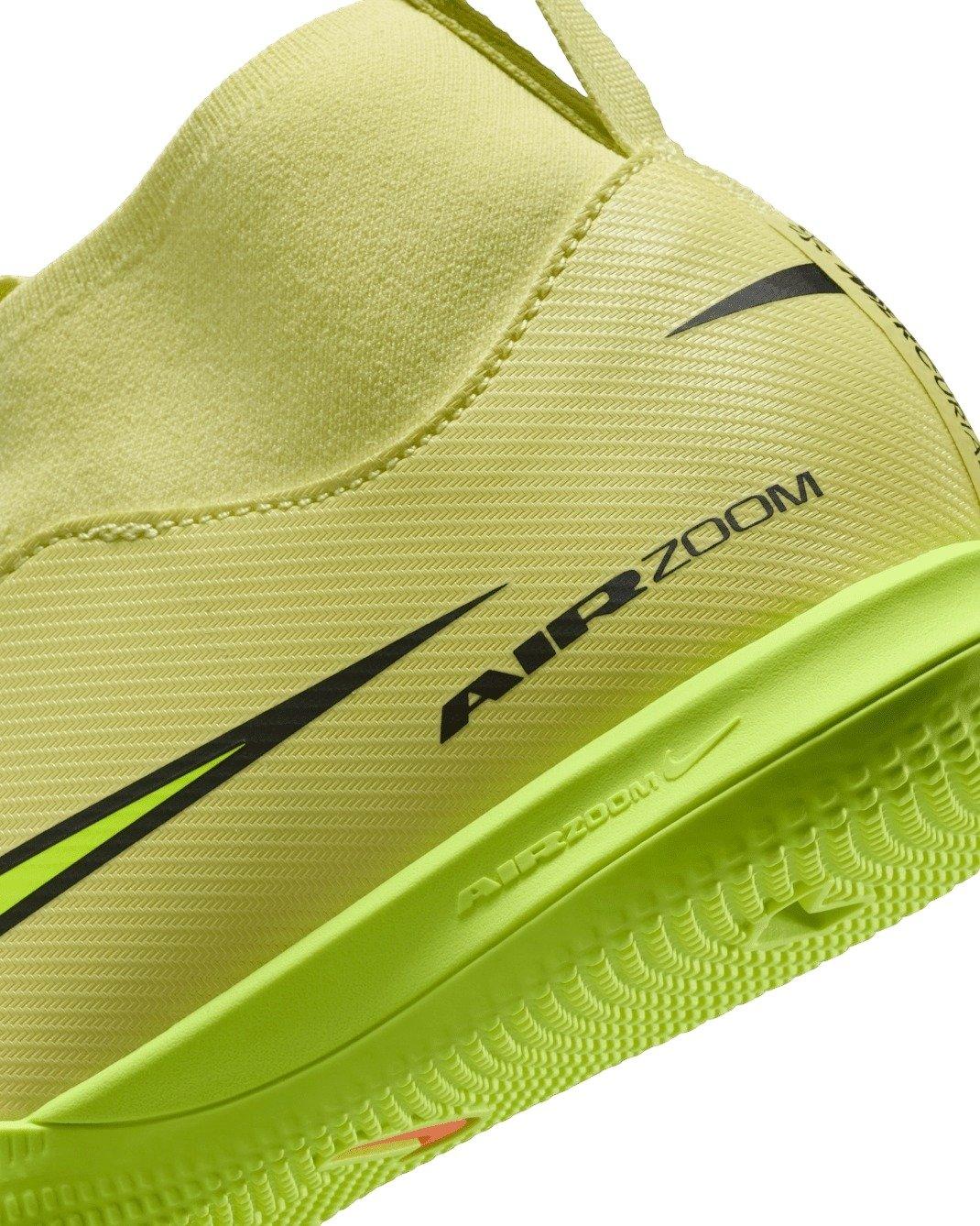 Nike Jr. Mercurial Superfly 10 Academy IC Grade School Kids' "Limelight/Crimson/Volt" Soccer Shoe