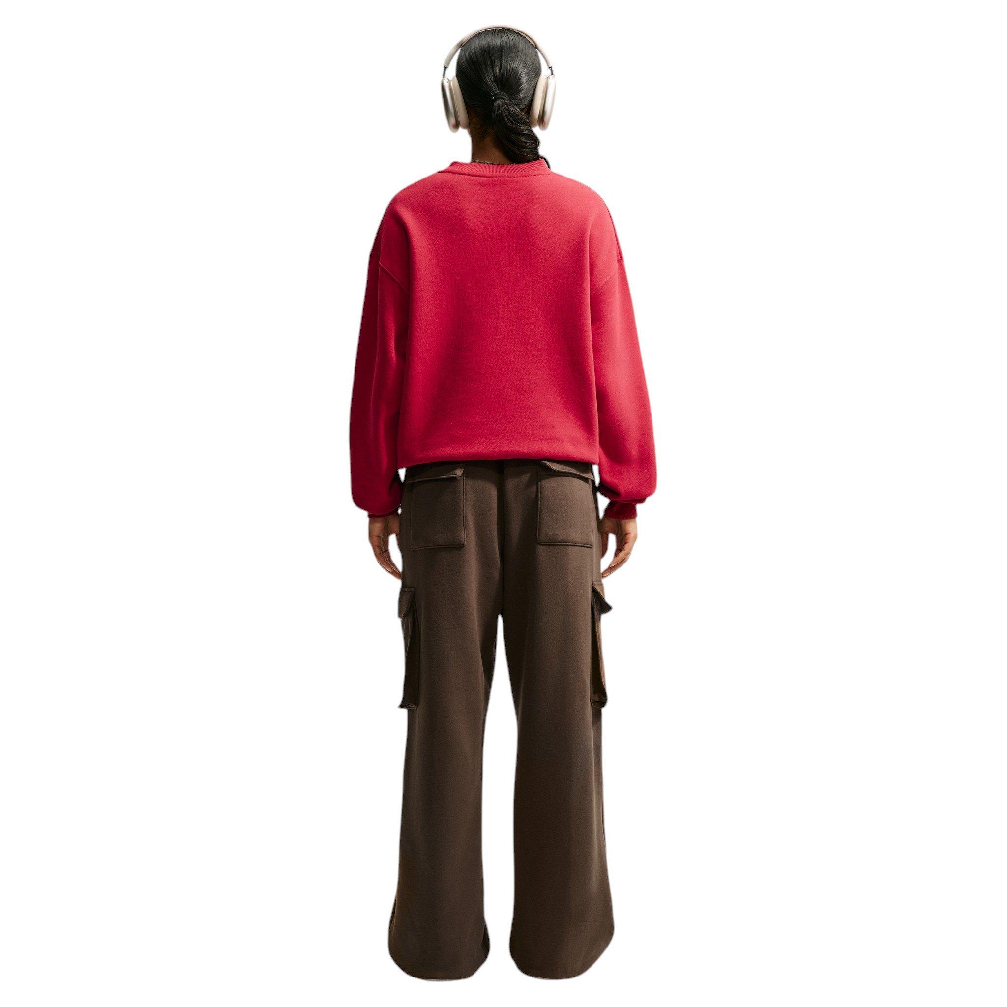 Nike Women's Studio Fleece Med-Weight Oversized HR Cargo Pants - Dk Hazel - DK HAZEL