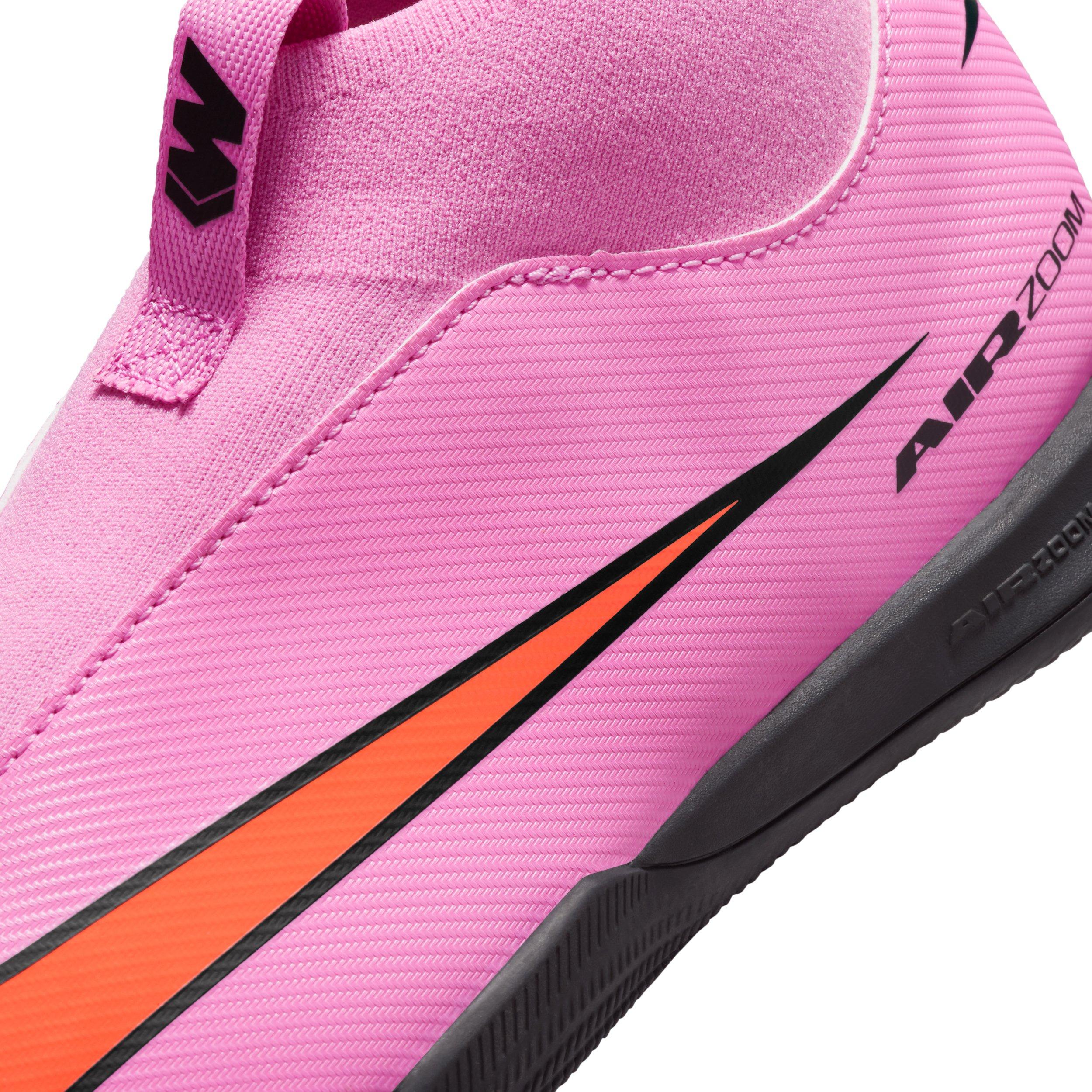 Nike Jr. Mercurial Superfly 10 Academy IC Grade School Kids' "Flamingo/Crimson/Black" Soccer Shoe