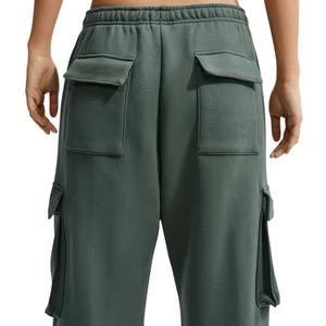 Nike Women's Studio Fleece Med-Weight Oversized HR Cargo Pants - Camo Green - CAMO GREEN
