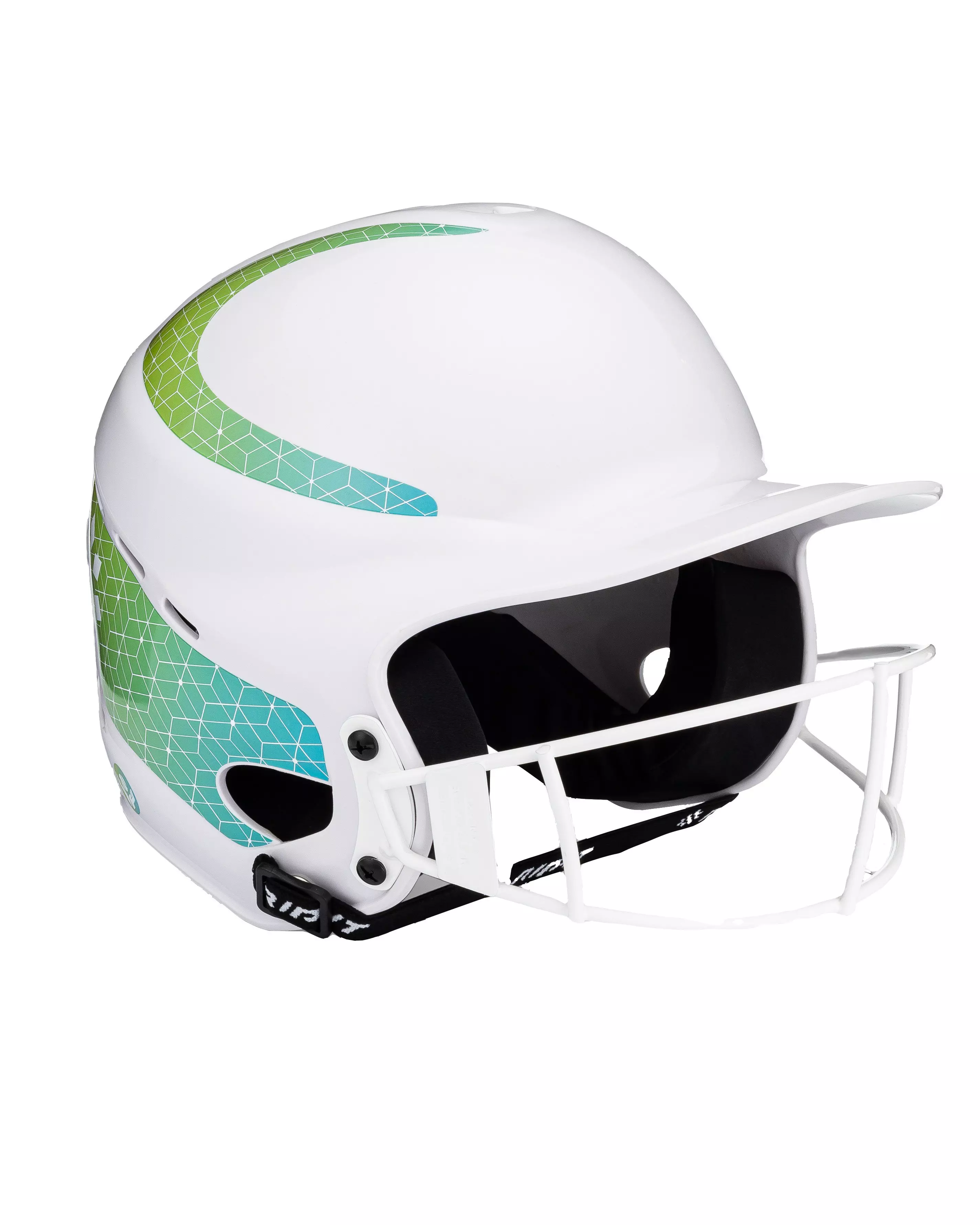 RIP-IT Vision Classic M/L Softball Batting Helmet 2.0 - WHITE/LIME