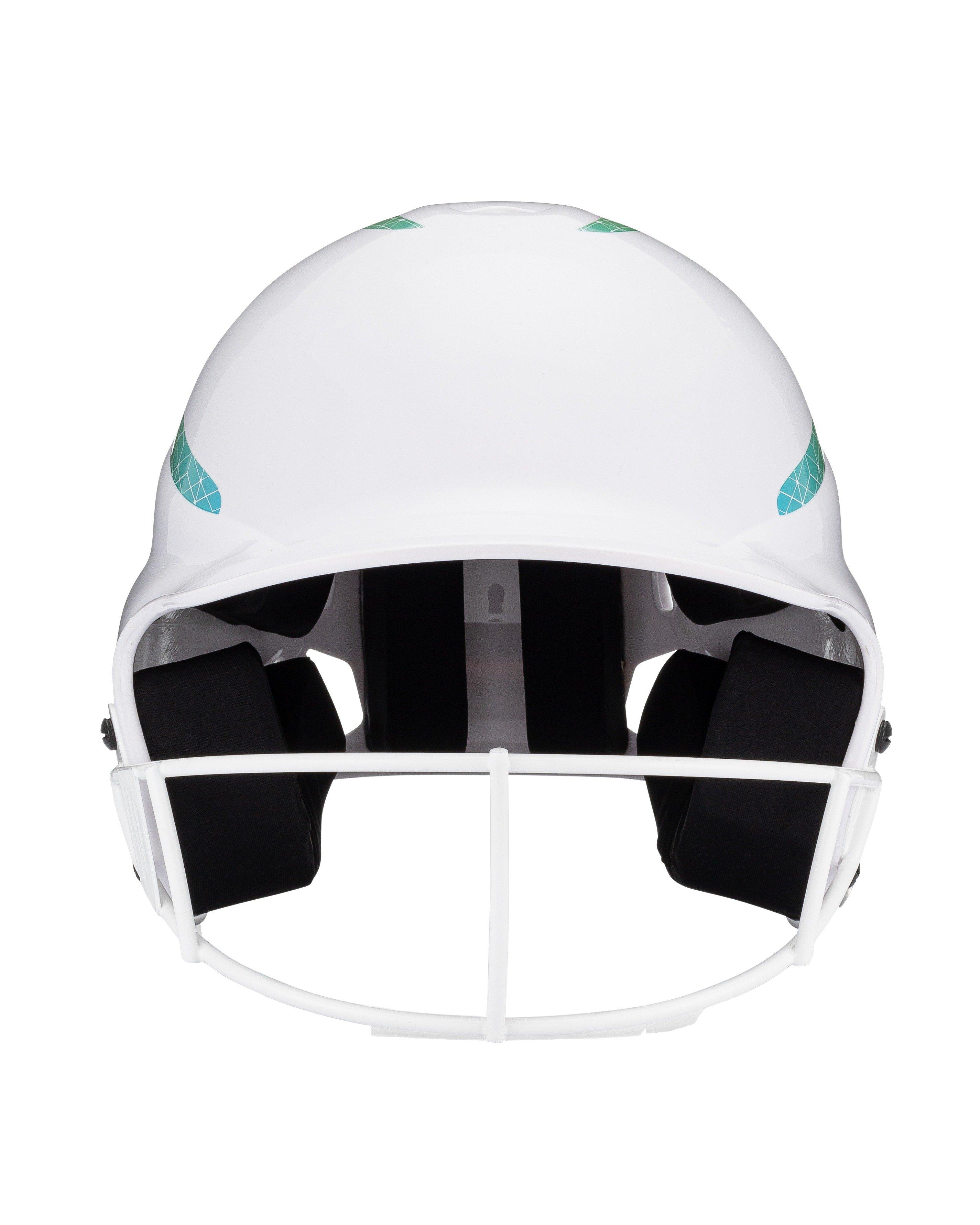 RIP-IT Vision Classic M/L Softball Batting Helmet 2.0 - WHITE/LIME Thumbnail View 3