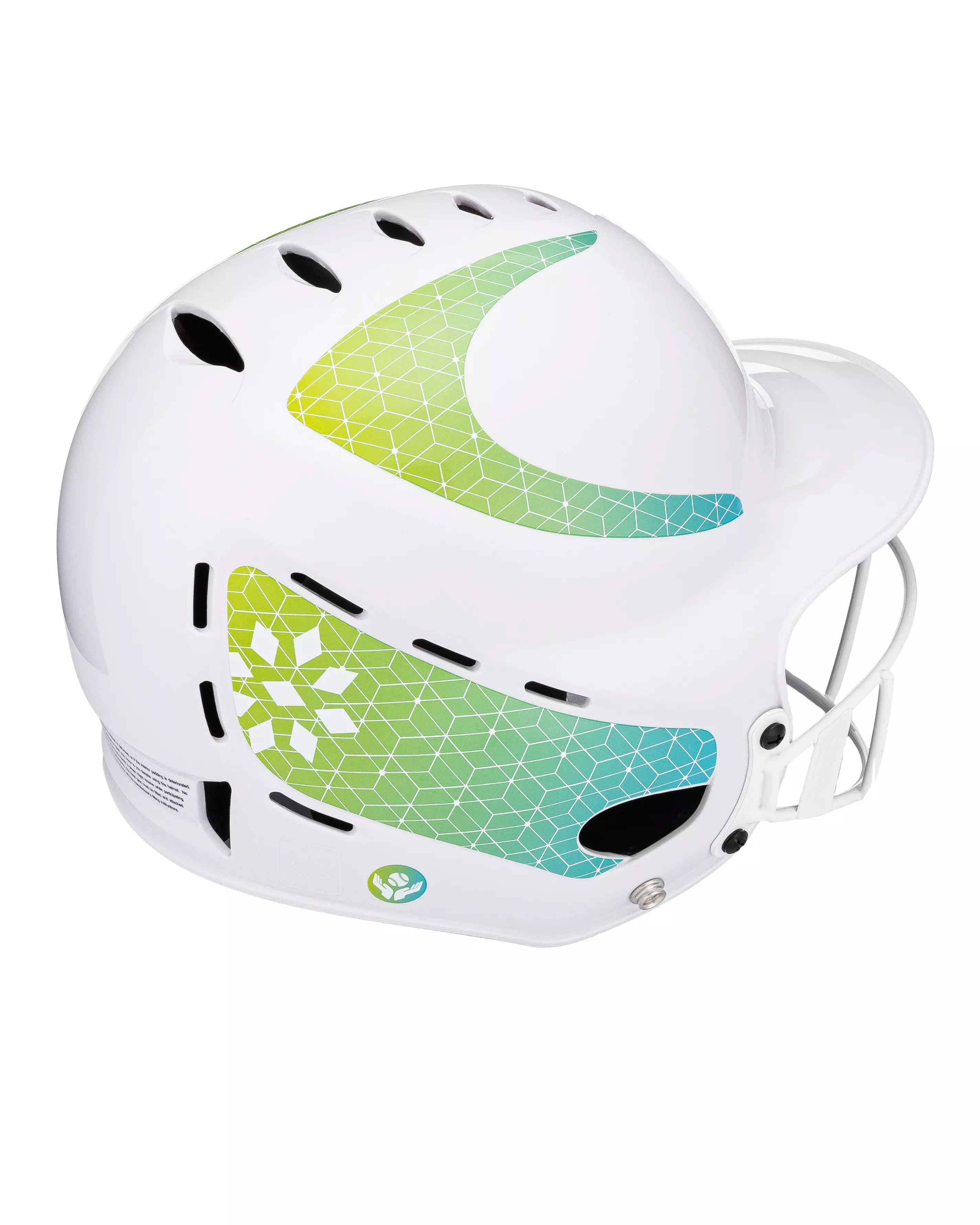 RIP-IT Vision Classic M/L Softball Batting Helmet 2.0 - WHITE/LIME