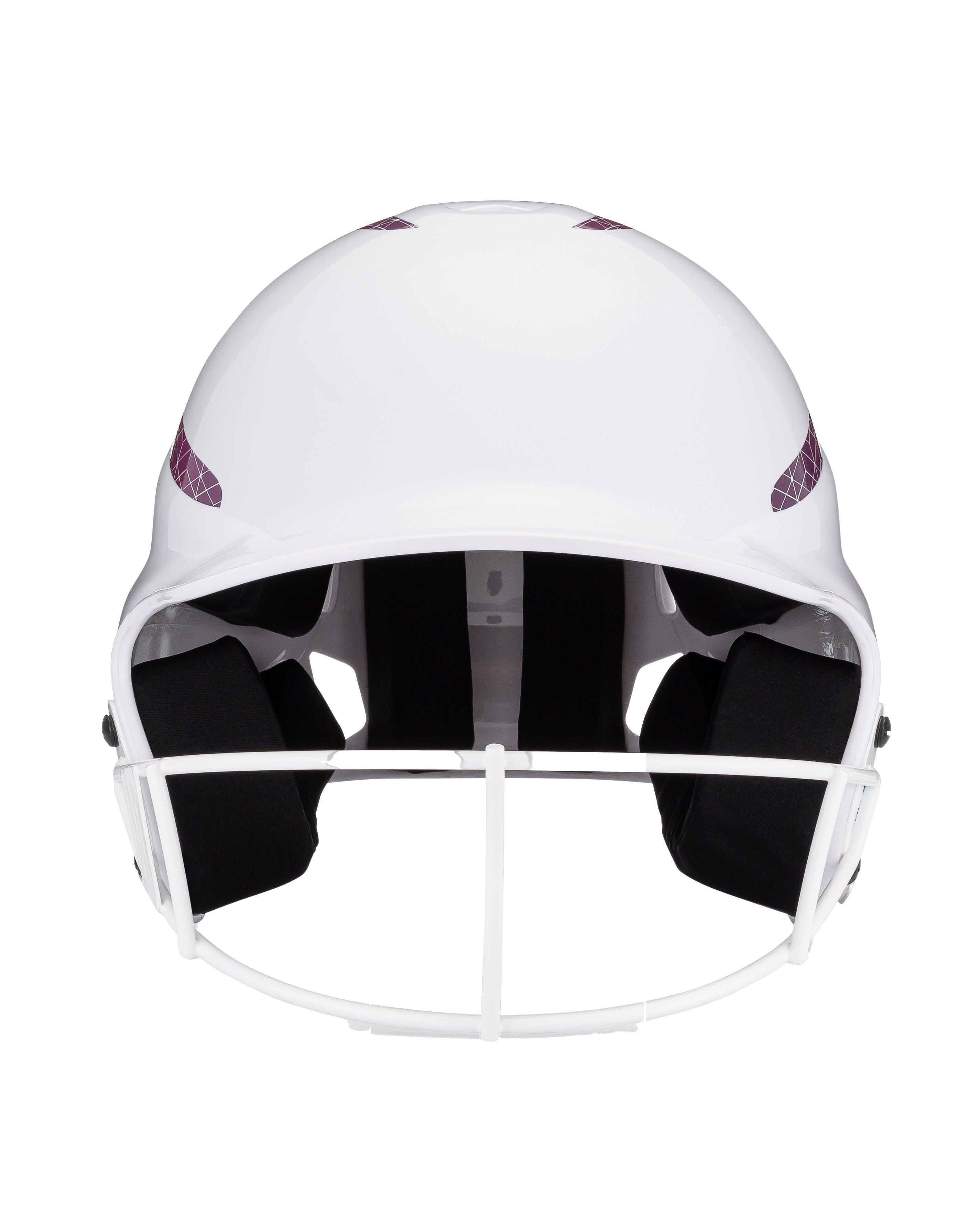 RIP-IT Vision Classic M/L Softball Batting Helmet 2.0 - WHITE/PINK Thumbnail View 3