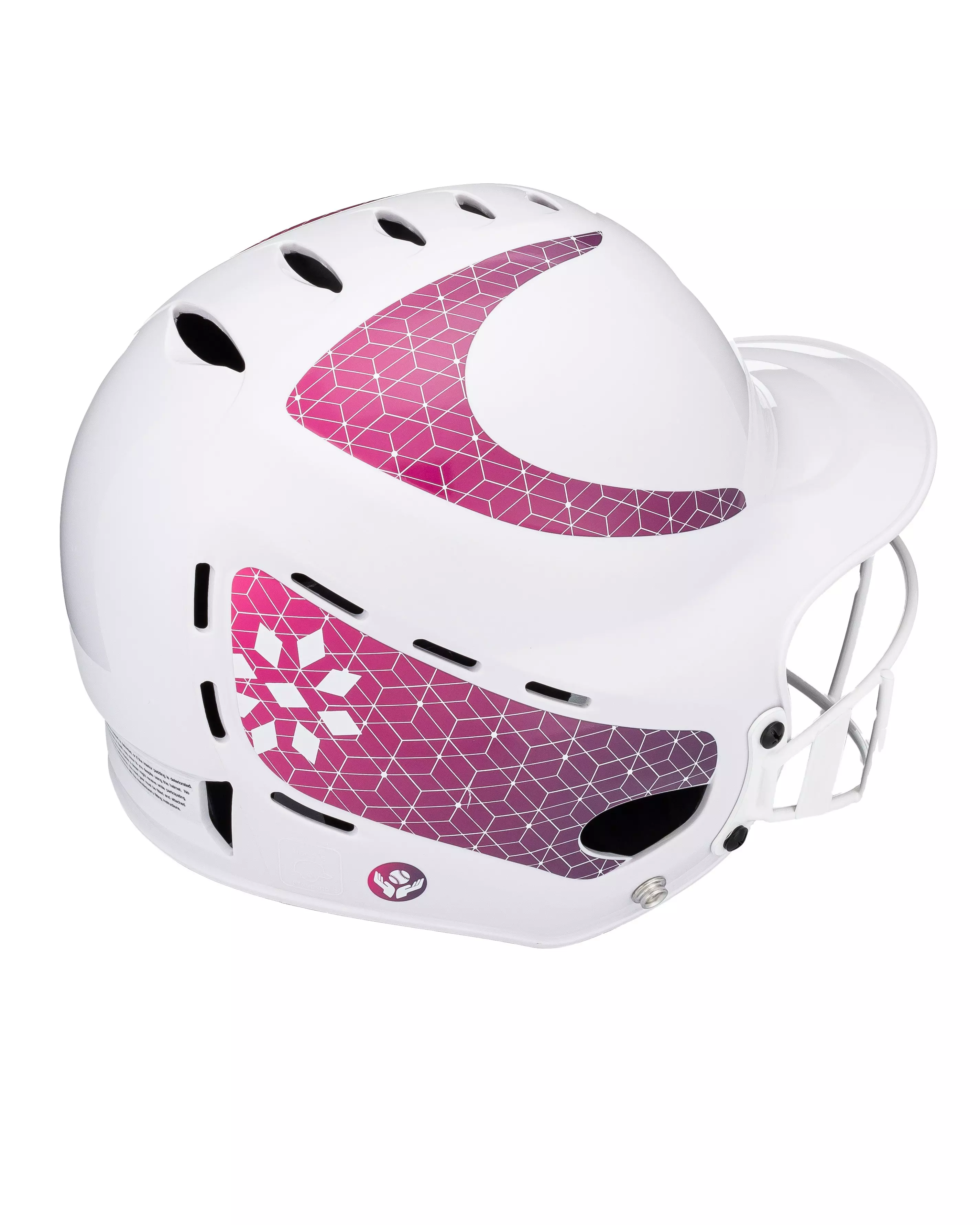 RIP-IT Vision Classic M/L Softball Batting Helmet 2.0 - WHITE/PINK