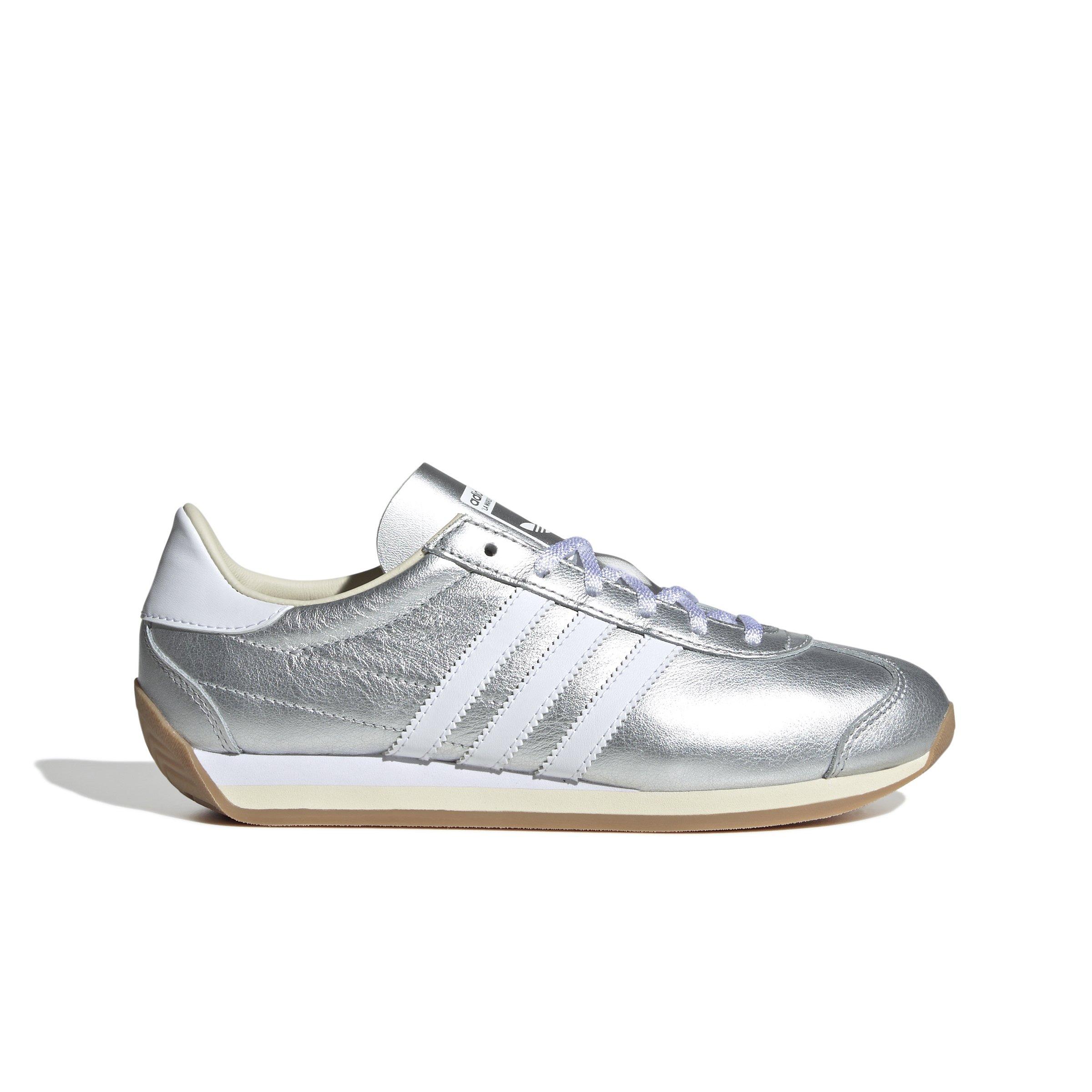 adidas Originals Country OG "Silver Metallic/Ftwr White/Cream White" Women's Shoe - SILVER/WHITE/CREAM Thumbnail View 1
