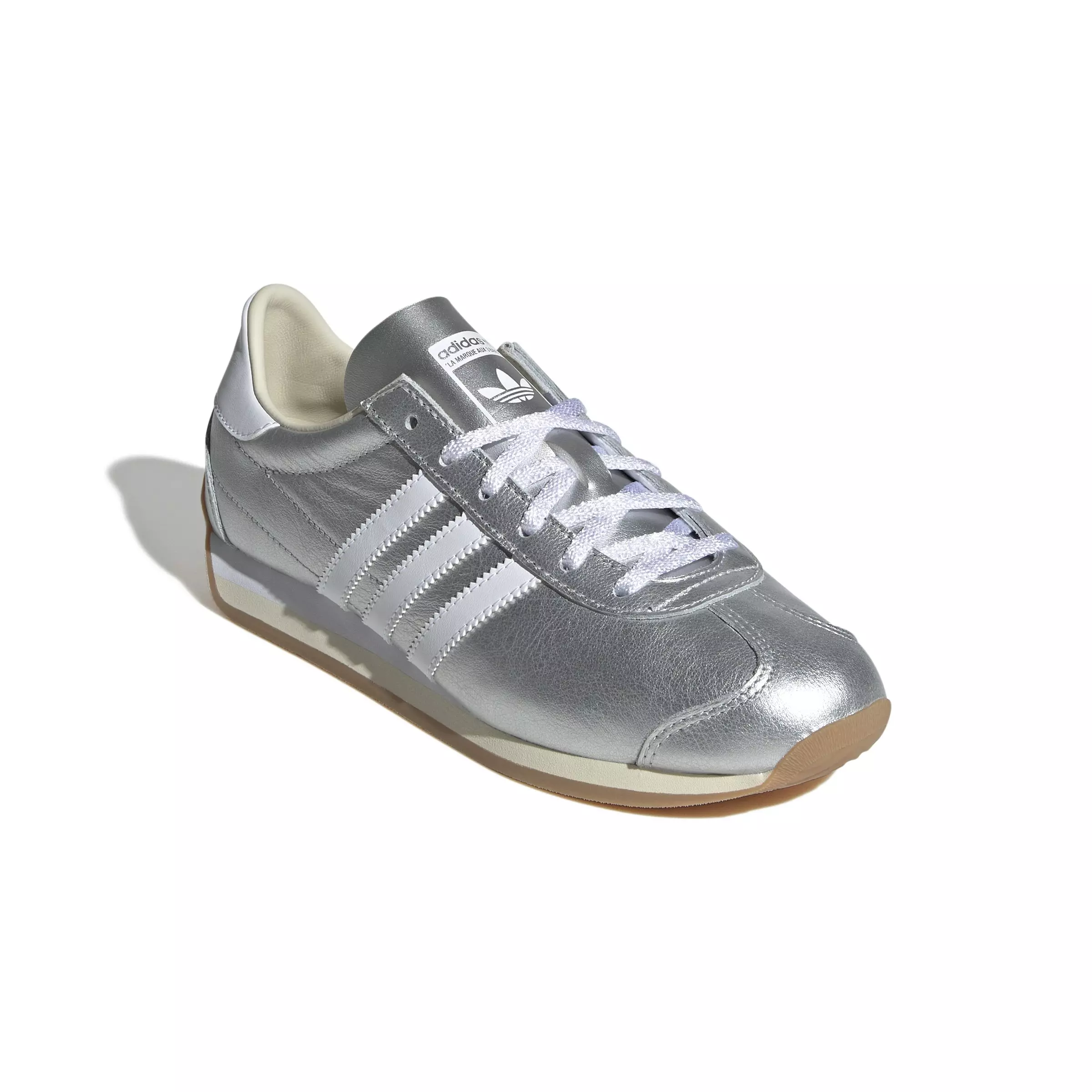 adidas Originals Country OG "Silver Metallic/Ftwr White/Cream White" Women's Shoe - SILVER/WHITE/CREAM