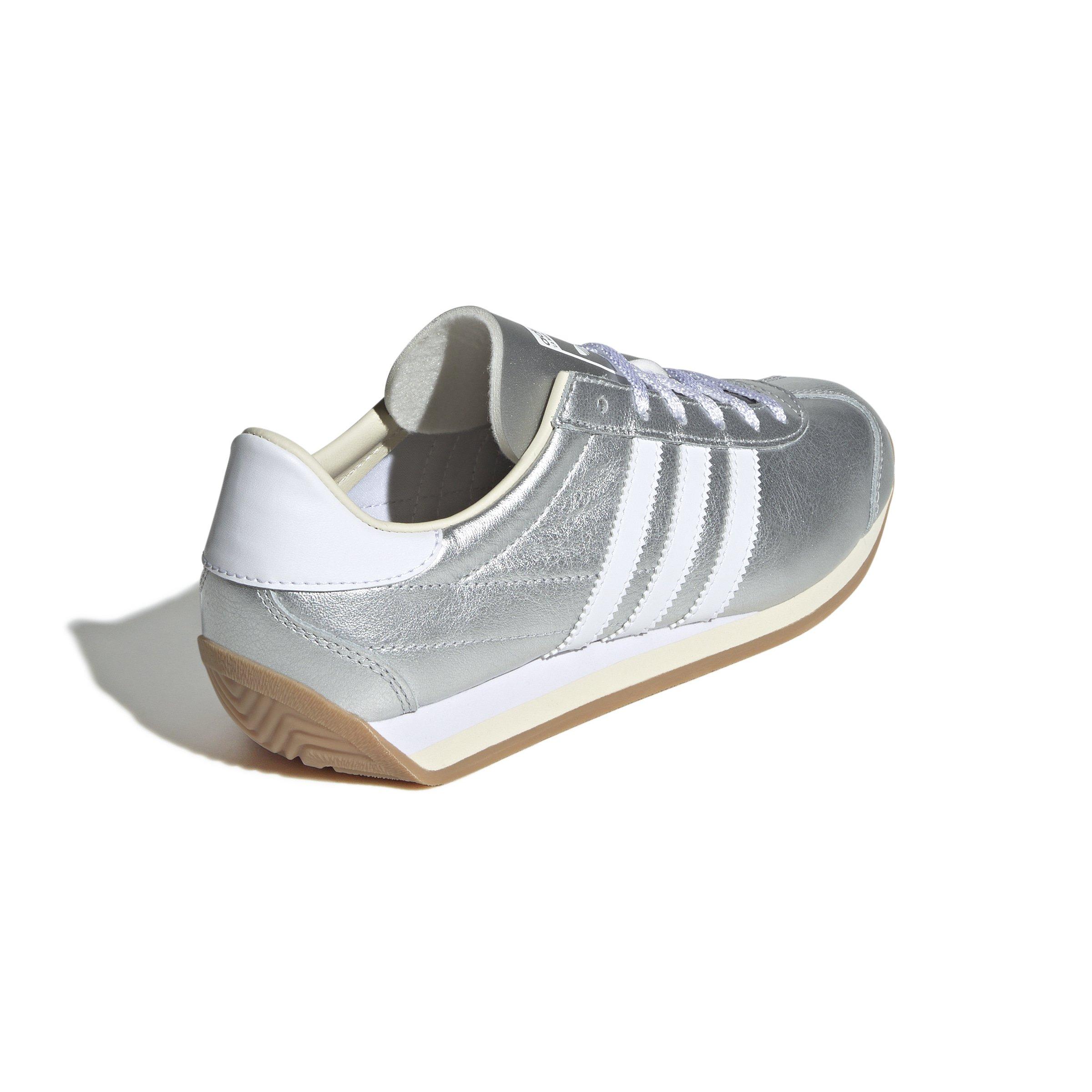 adidas Originals Country OG "Silver Metallic/Ftwr White/Cream White" Women's Shoe - SILVER/WHITE/CREAM Thumbnail View 4