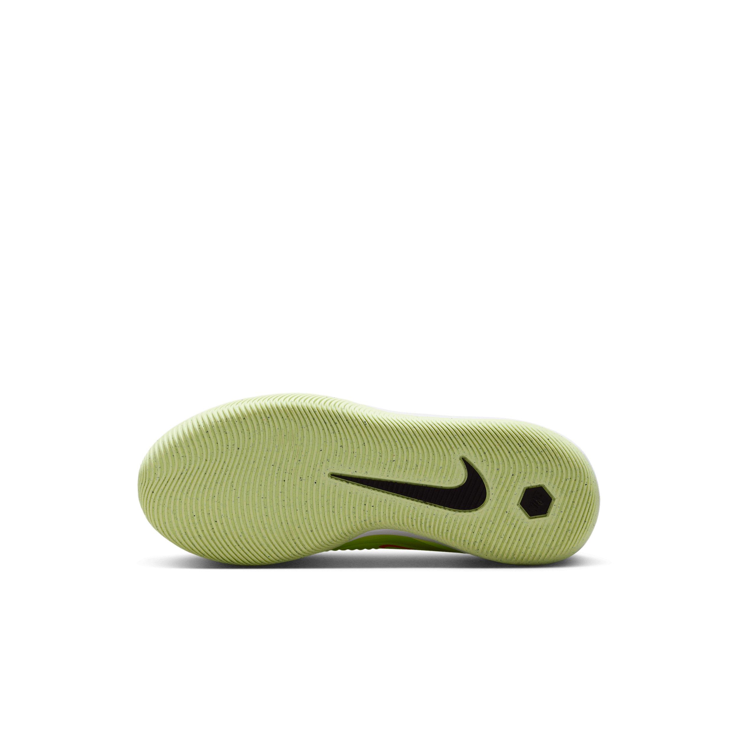 Nike Jr. Phantom 6 Low Academy IC Grade School Kids' "Hyper Crimson/Limelight/Black" Soccer Shoe