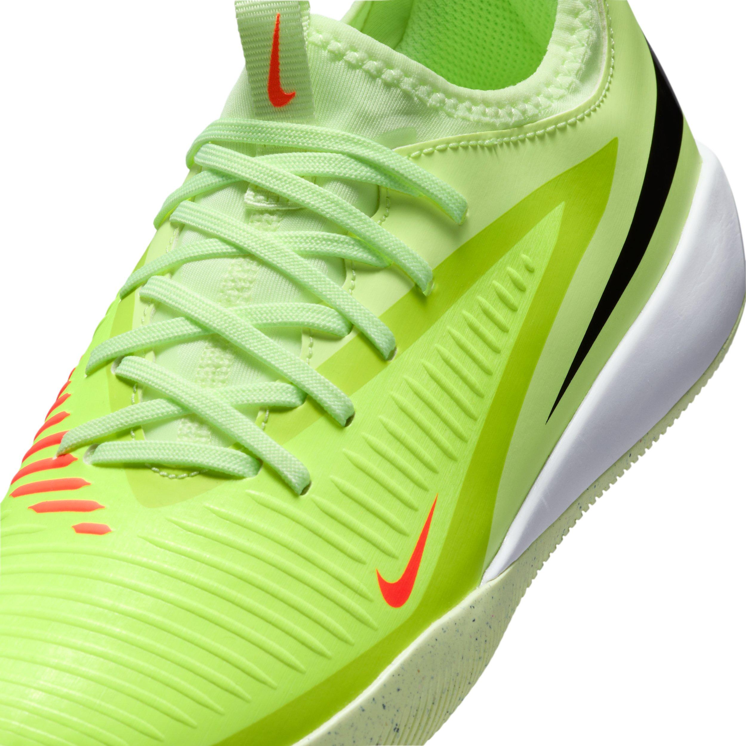 Nike Jr. Phantom 6 Low Academy IC Grade School Kids' "Hyper Crimson/Limelight/Black" Soccer Shoe