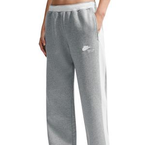 Nike Women's Studio Fleece Med Weight Mid-Rise Track Pants - Dk Grey - DK GREY