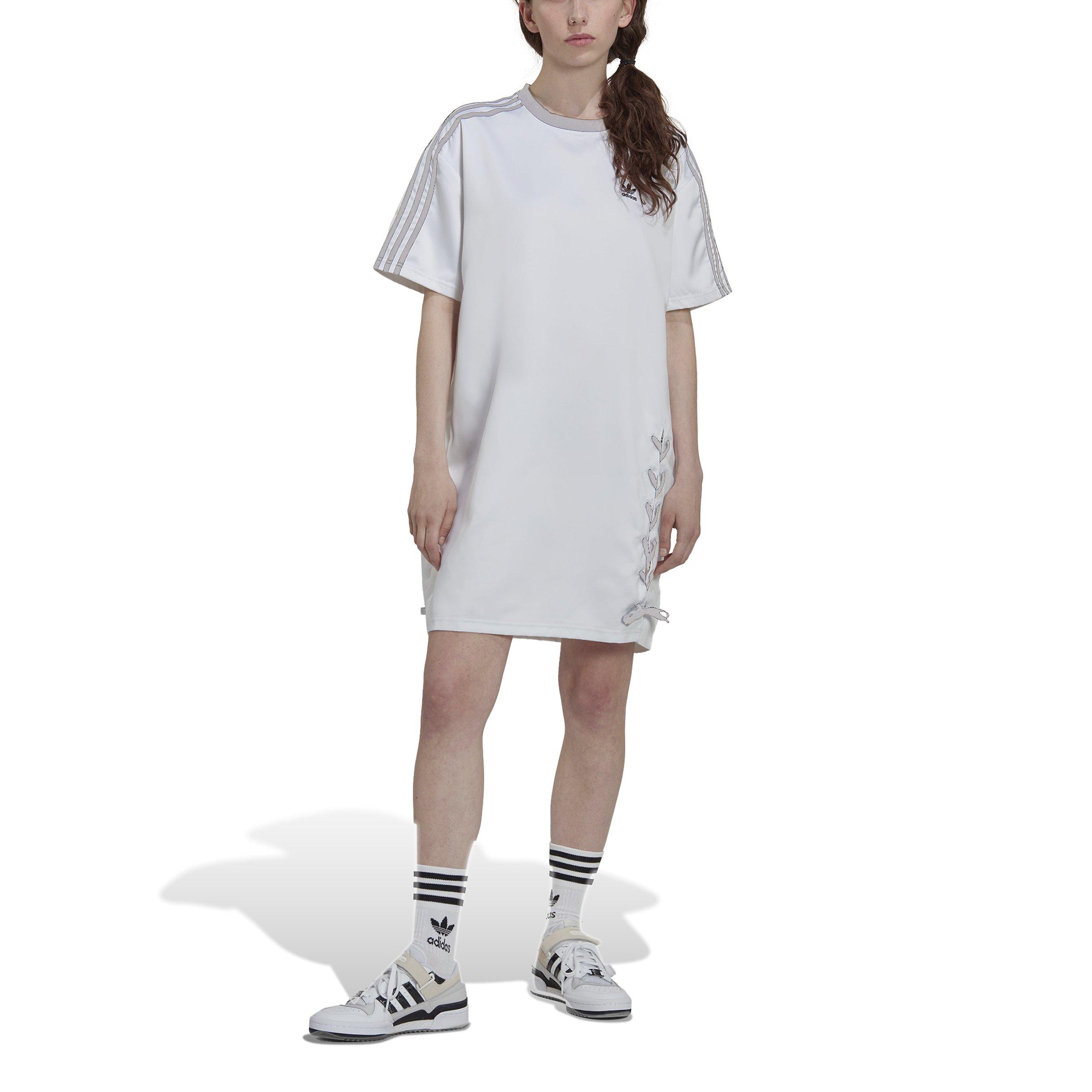 White adidas outlet t shirt dress