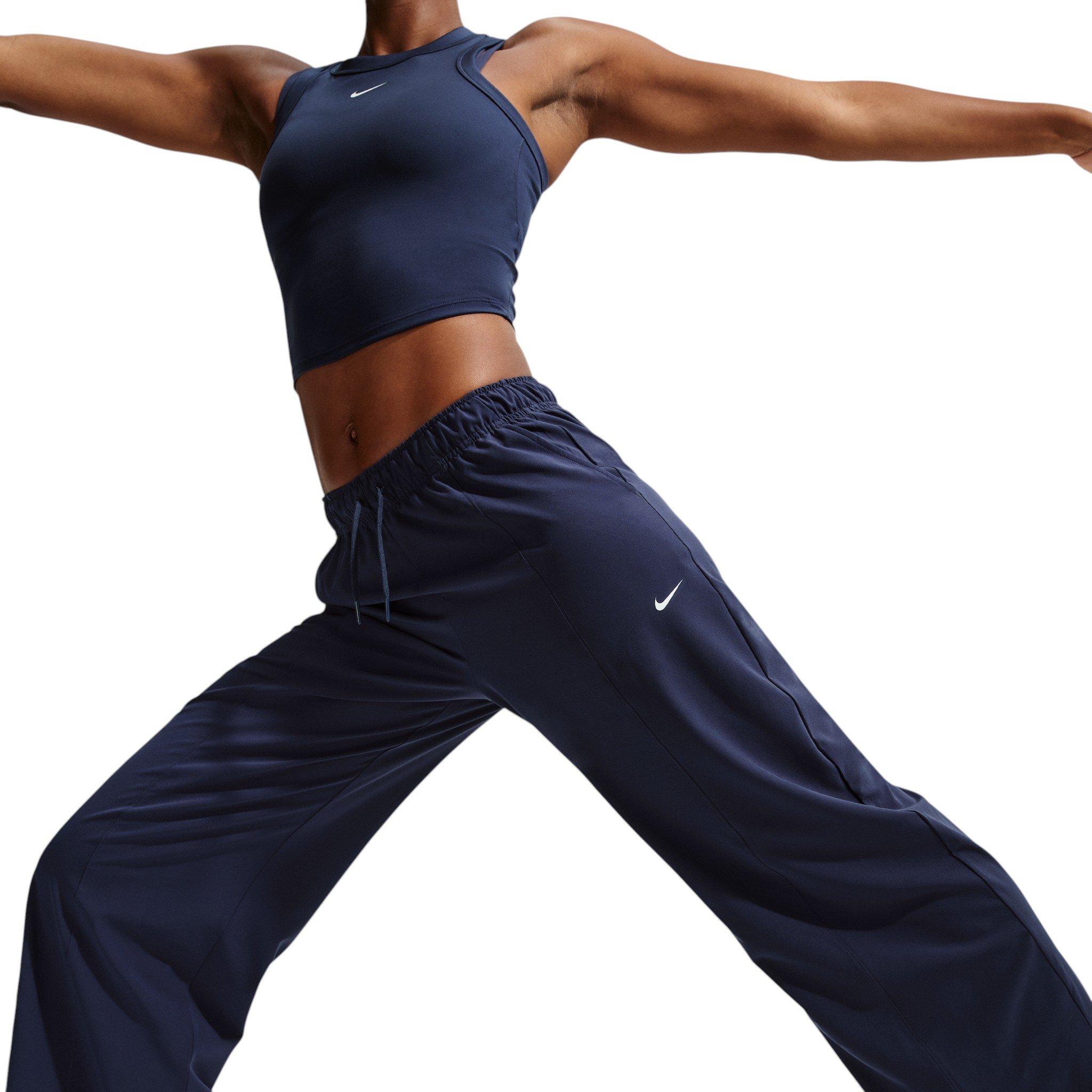 Nike Women's One Dri-FIT Woven Wide-Leg Pants - Navy - NAVY