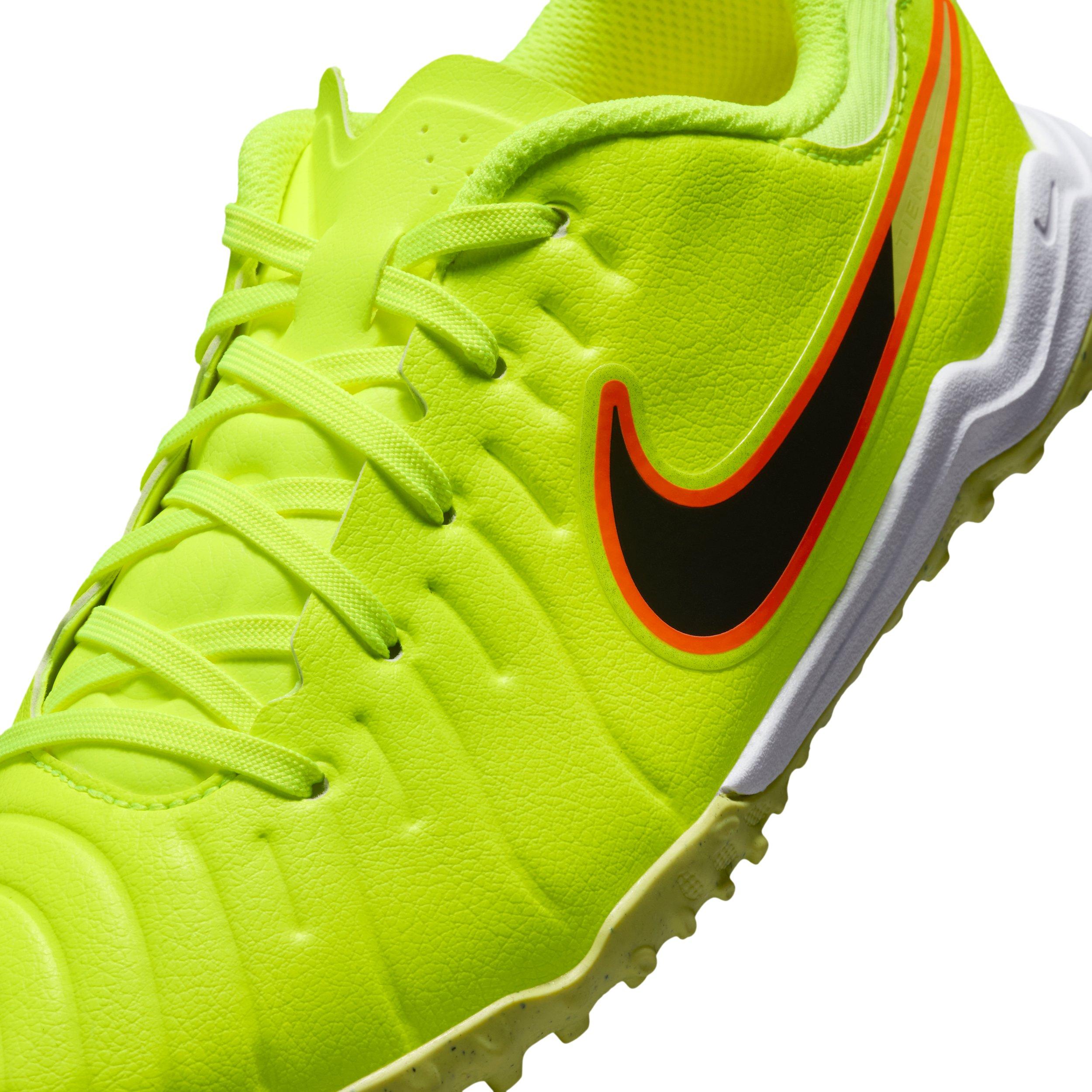Nike Jr. Tiempo Legend 10 Academy Turf Grade School Kids' "Volt/Black" Soccer Shoe
