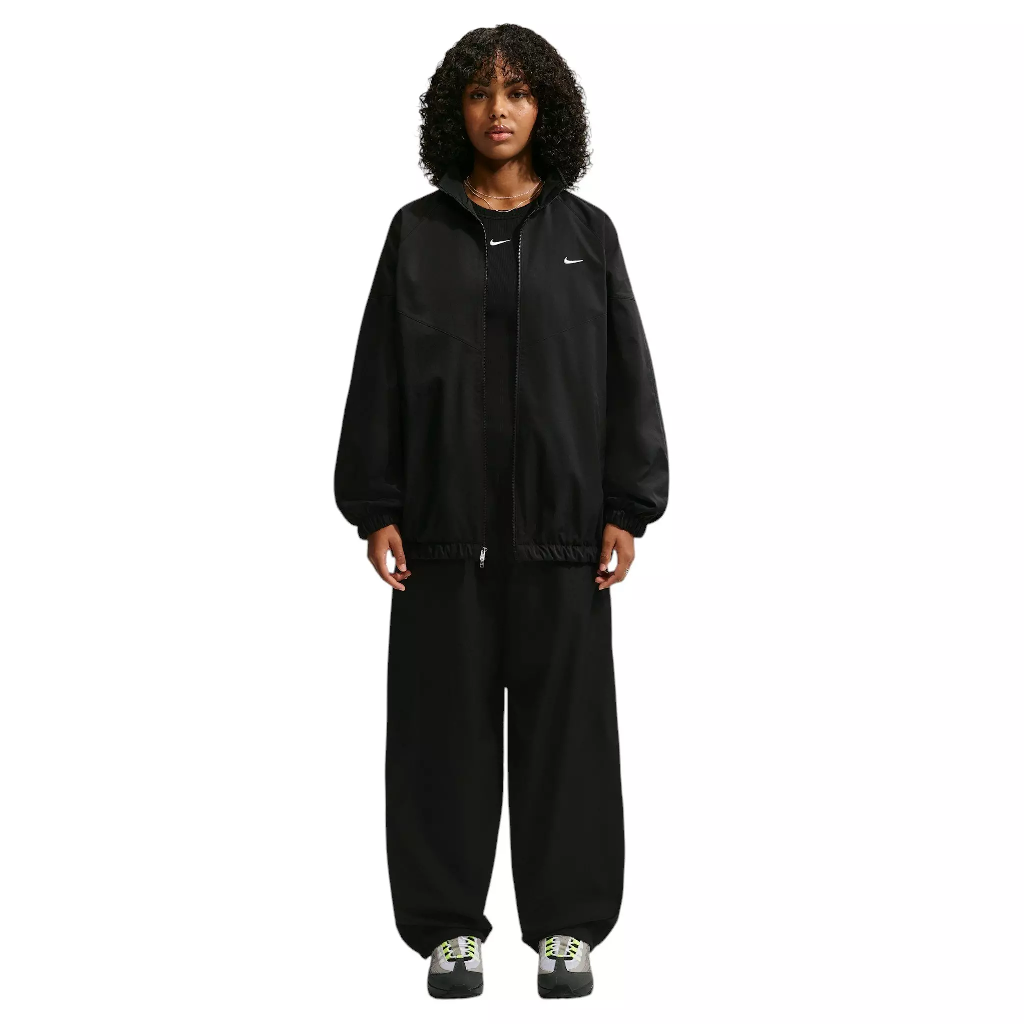 Nike Women's Sportswear Loose High-Waisted Track Pants - Black - BLACK