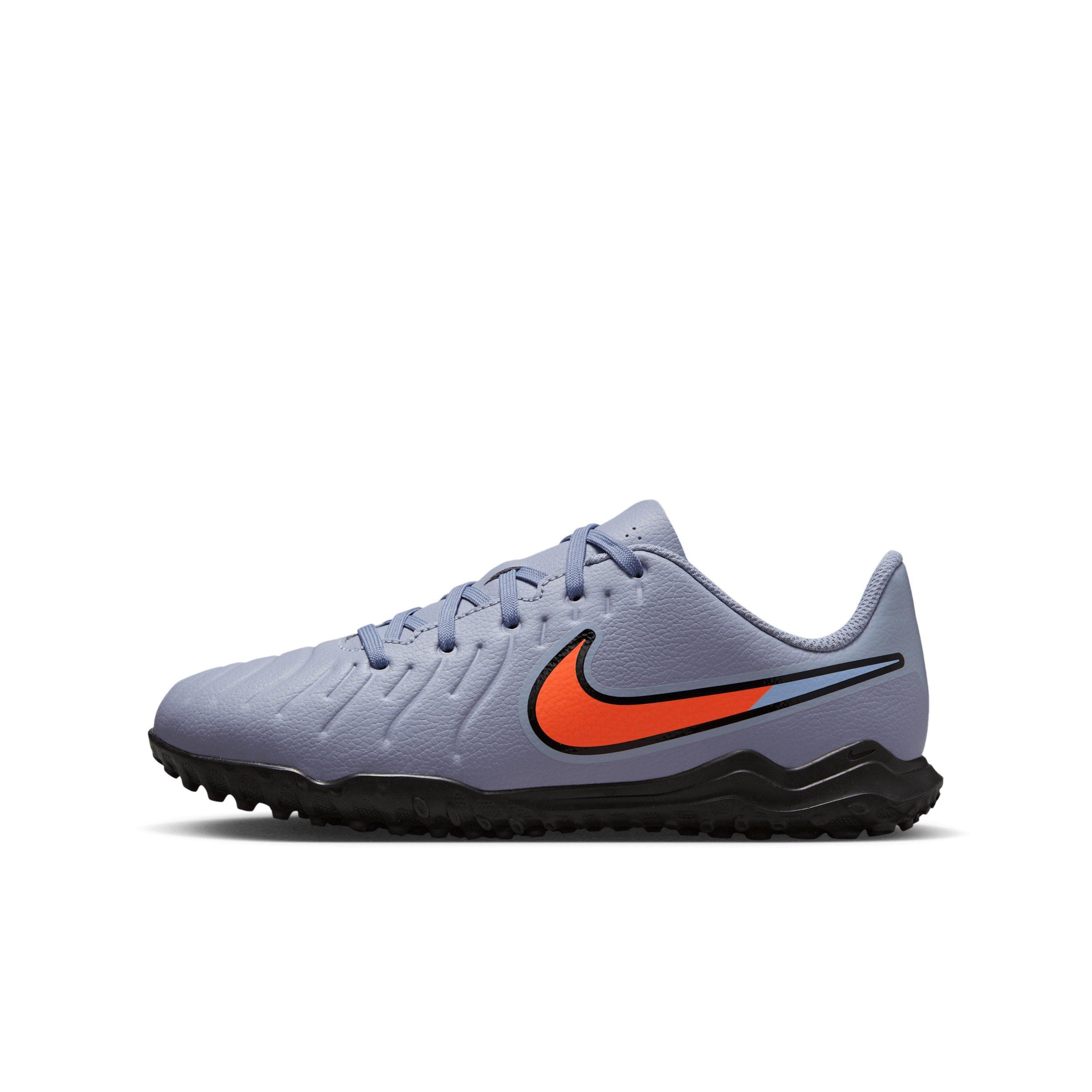 Nike Jr. Tiempo Legend 10 Club Turf Grade School Kids' "Blue Eclipse/Black" Soccer Shoe