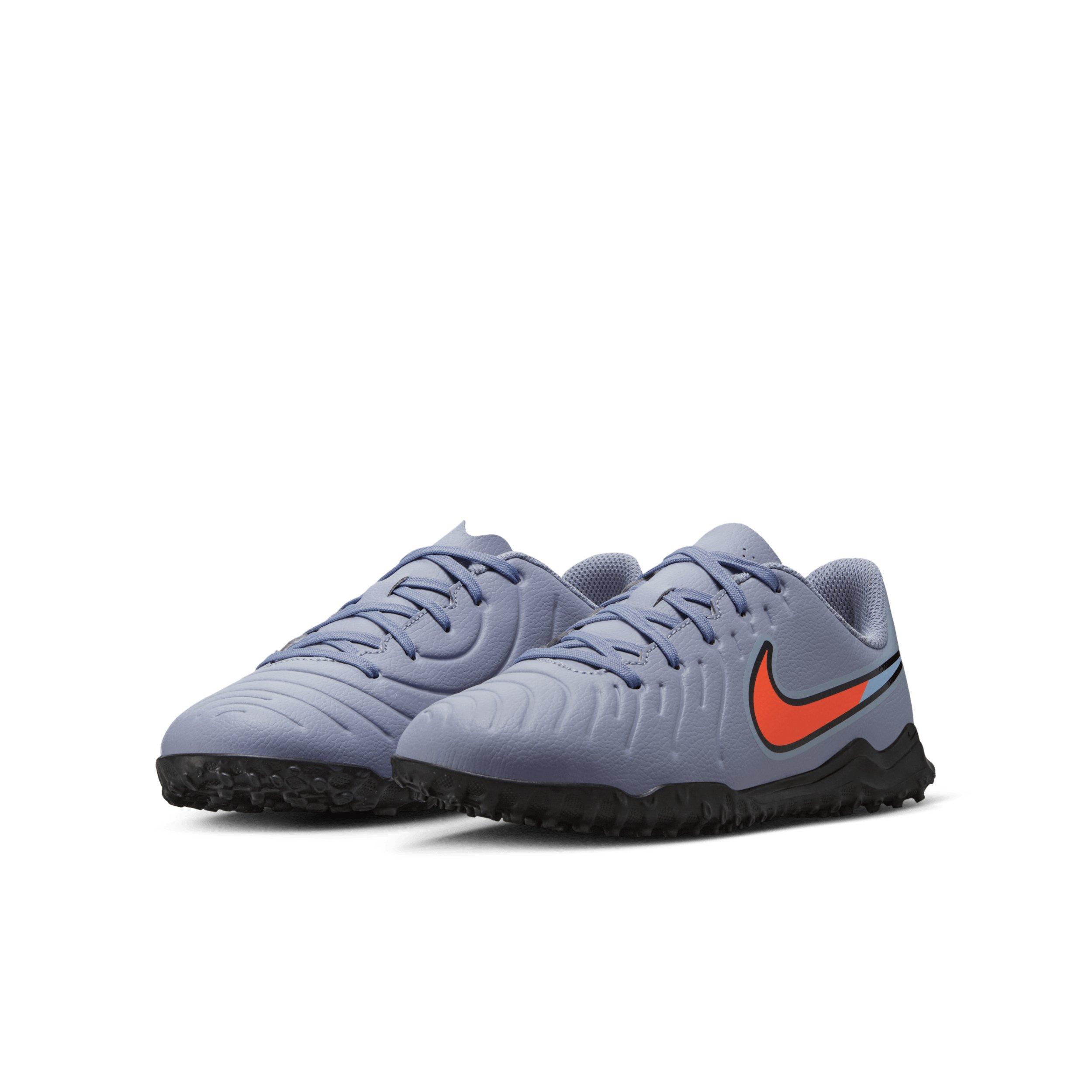 Nike Jr. Tiempo Legend 10 Club Turf Grade School Kids' "Blue Eclipse/Black" Soccer Shoe