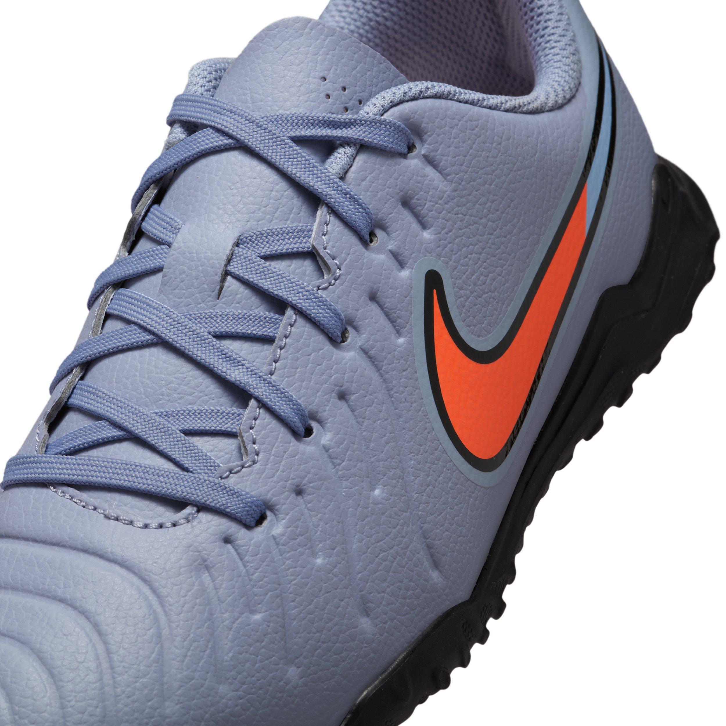 Nike Jr. Tiempo Legend 10 Club Turf Grade School Kids' "Blue Eclipse/Black" Soccer Shoe
