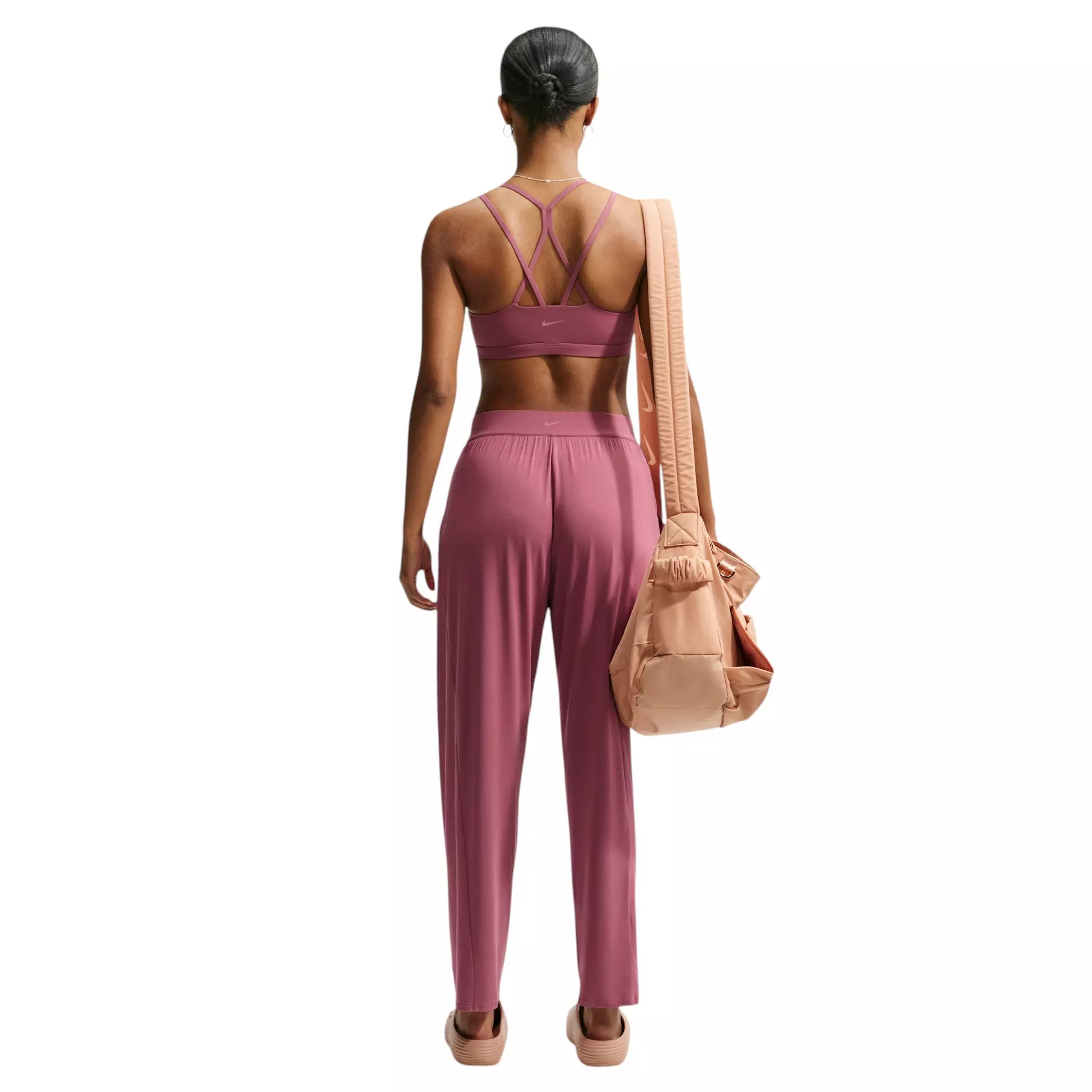 Nike Women's Zenvy Loose Mid-Rise Pants - Pink Smoke - PINK SMOKE