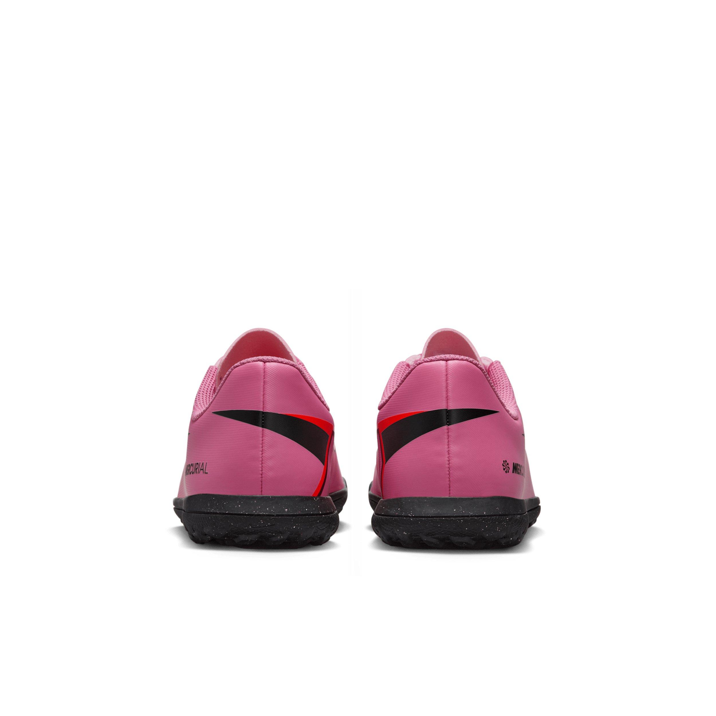 Nike Jr. Mercurial Vapor 16 Club Turf Grade School Kids' "Magic Flamingo/Crimson/Black" Soccer Shoe