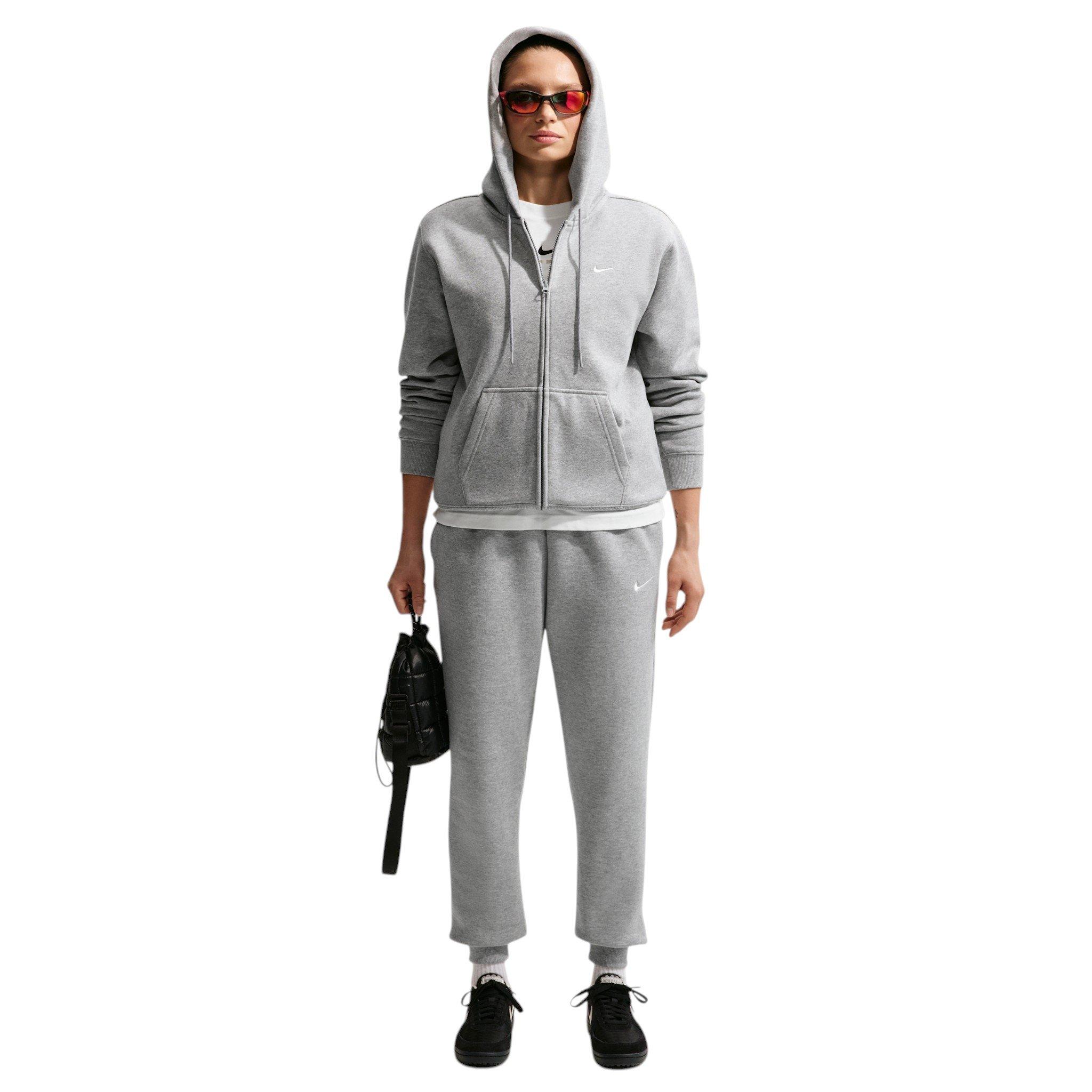 Nike Women's Studio Fleece Med-Weight Mid-Rise Joggers - Dk Grey - DK GREY