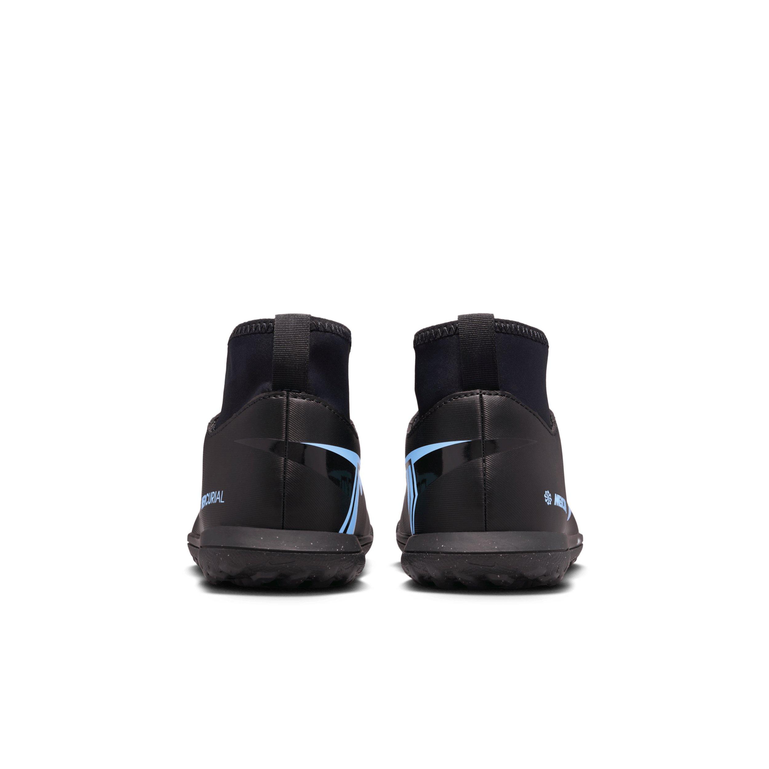 Nike Jr. Mercurial Superfly 10 Club Turf Grade School Kids' "Black/Black" Soccer Shoe