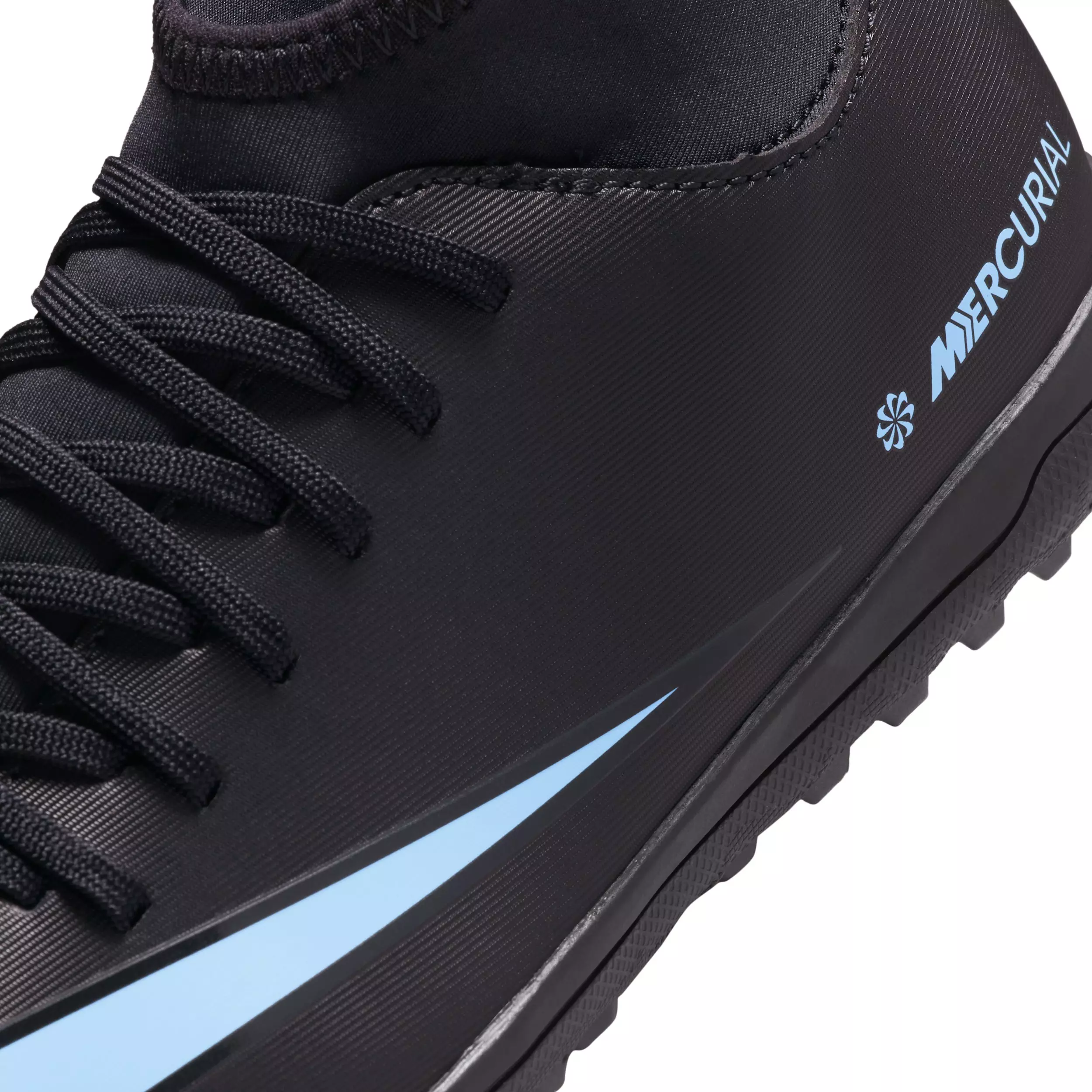 Nike Jr. Mercurial Superfly 10 Club Turf "Black/Black" Grade School Kids' Soccer Shoe - BLACK/BLACK