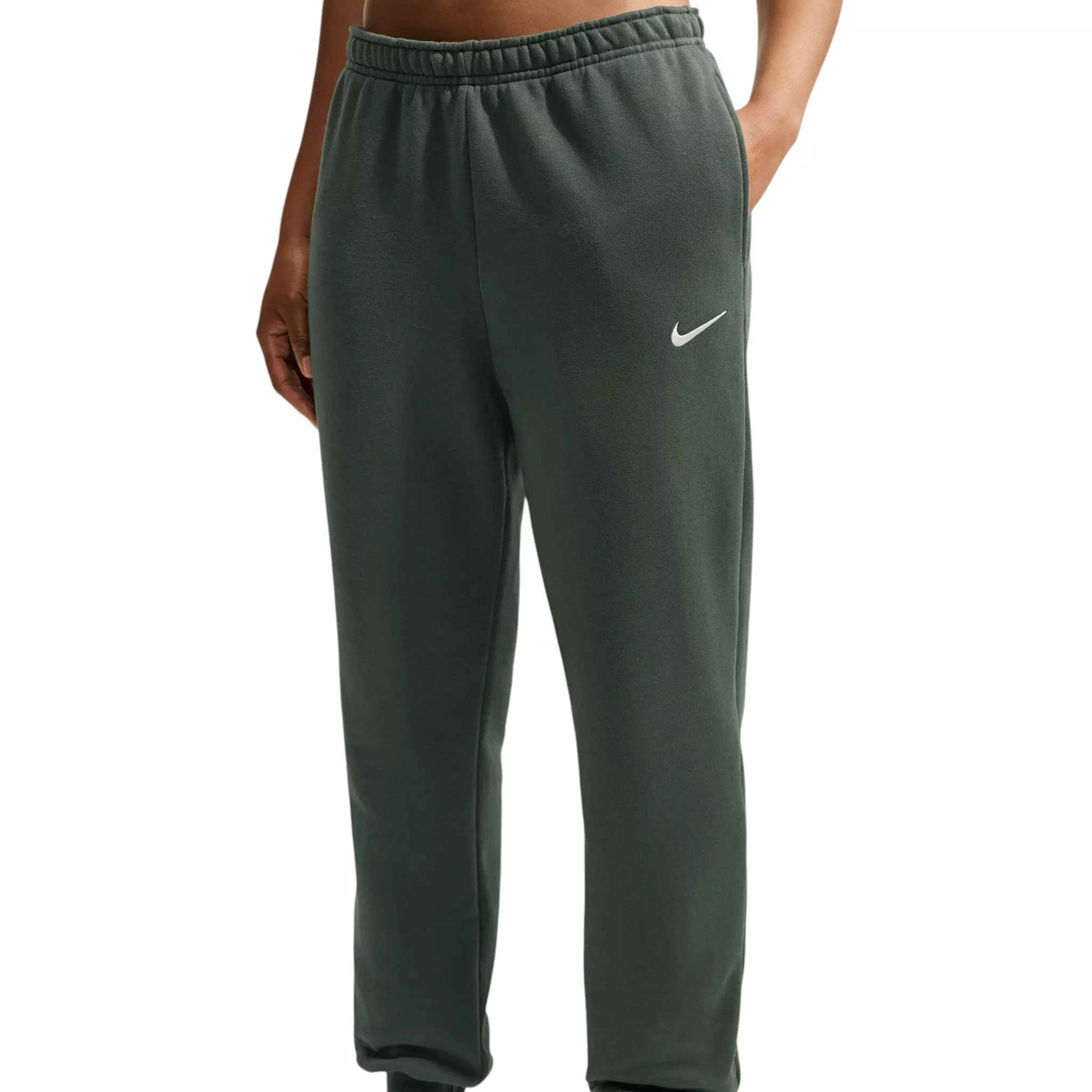 Nike Women's Studio Fleece Med-Weight Mid-Rise Joggers - Camo Green - CAMO GREEN