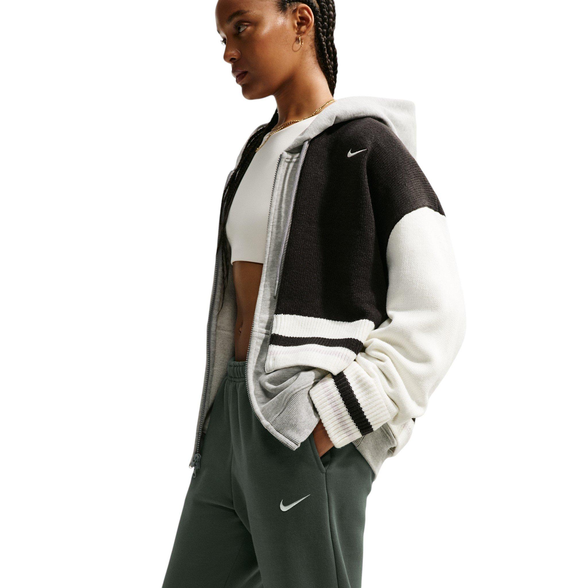 Nike Women's Studio Fleece Med-Weight Mid-Rise Joggers - Camo Green - CAMO GREEN