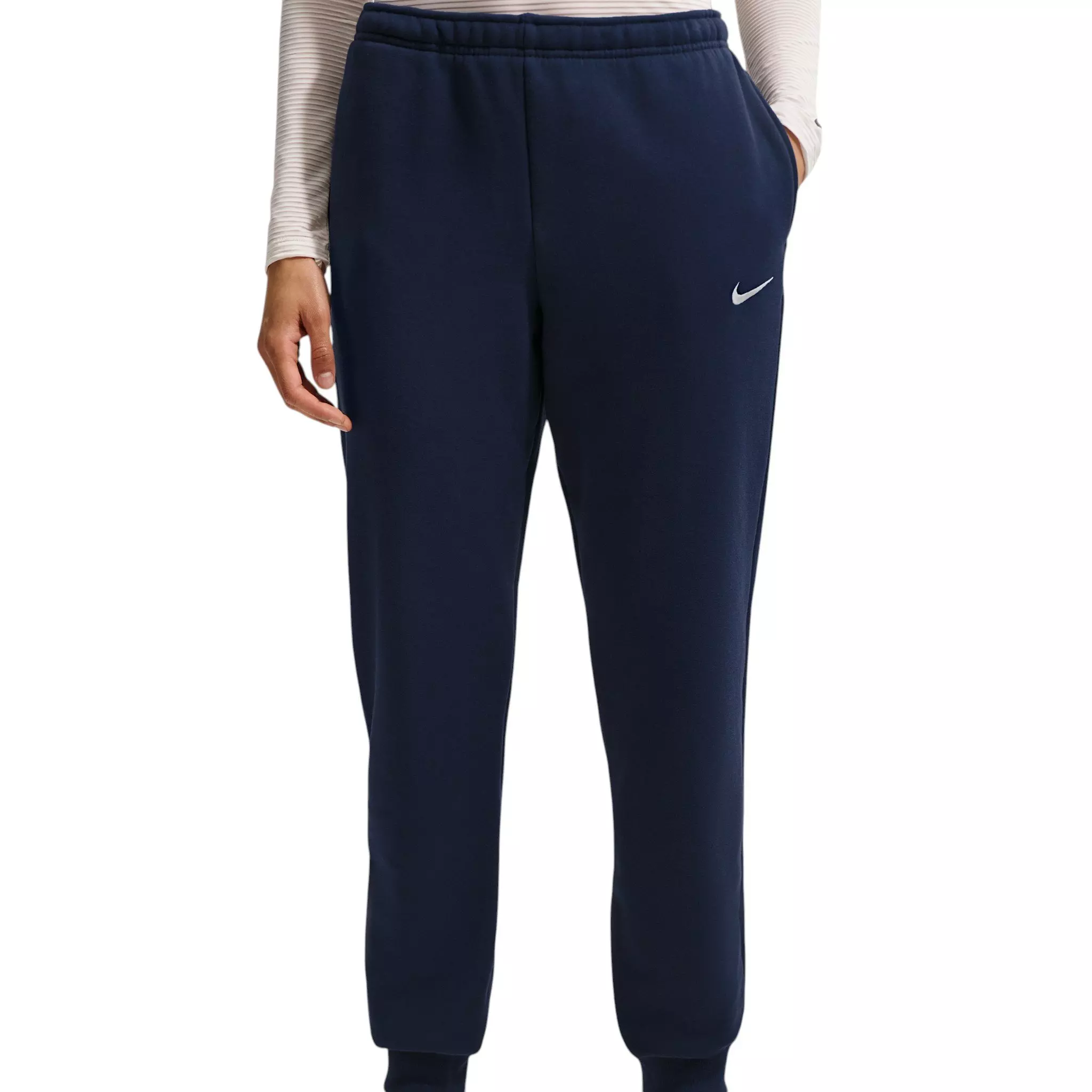 Nike Women's Studio Fleece Med-Weight Mid-Rise Joggers - Navy - NAVY