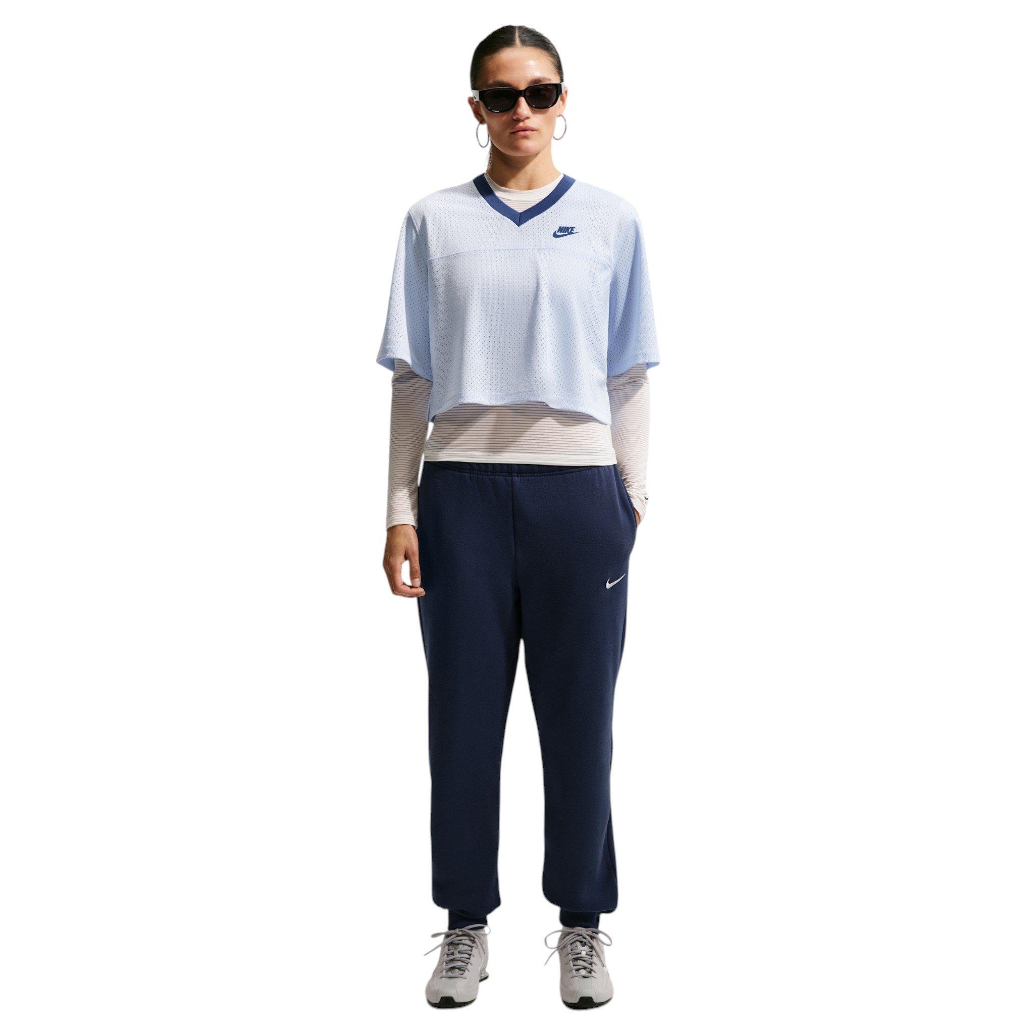 Nike Women's Studio Fleece Med-Weight Mid-Rise Joggers - Navy - NAVY