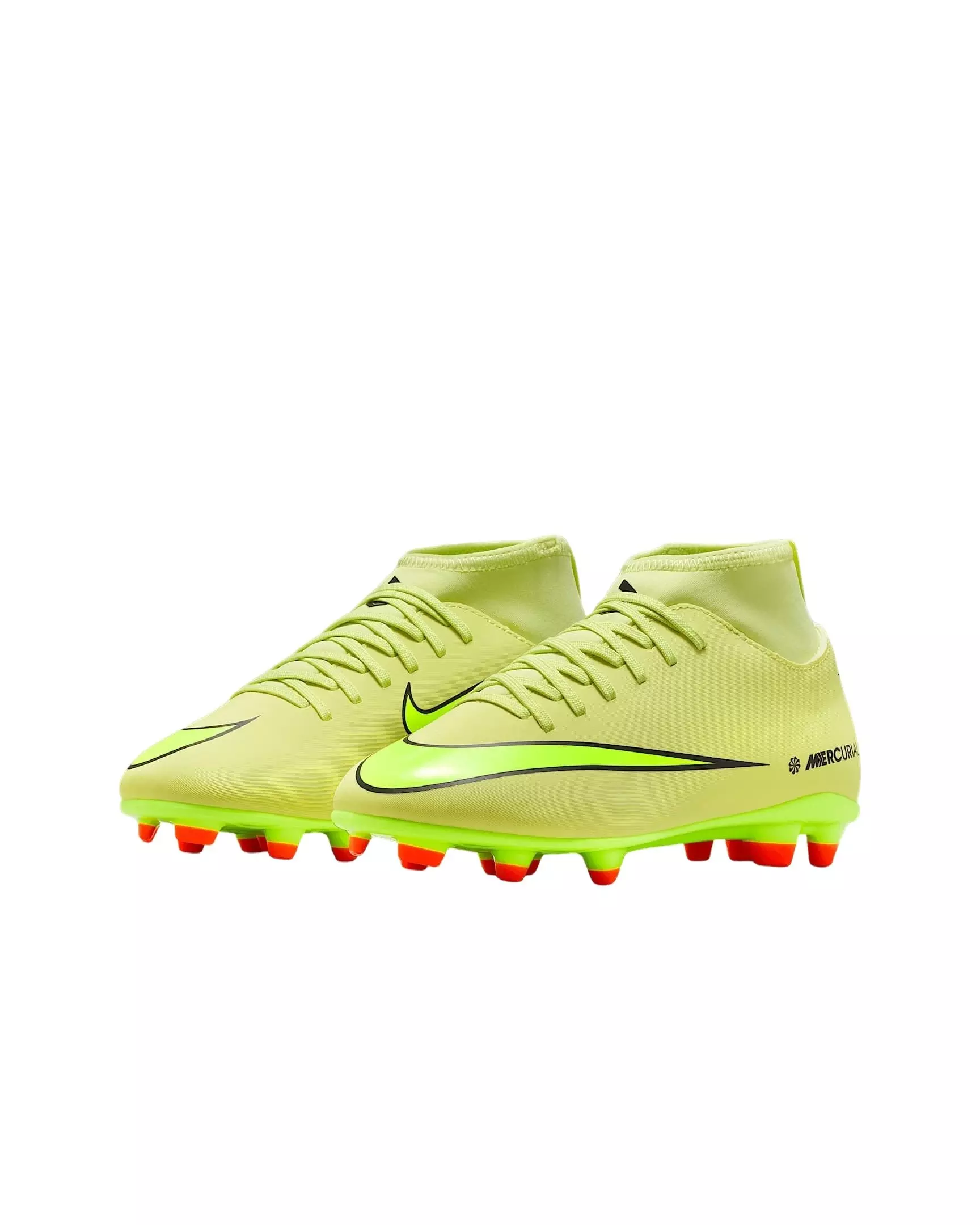 Nike Jr. Mercurial Superfly 10 Club MG "Limelight/Crimson/Volt" Grade School Kids' Soccer Cleat - LIMELIGHT/CRIMSON/VOLT