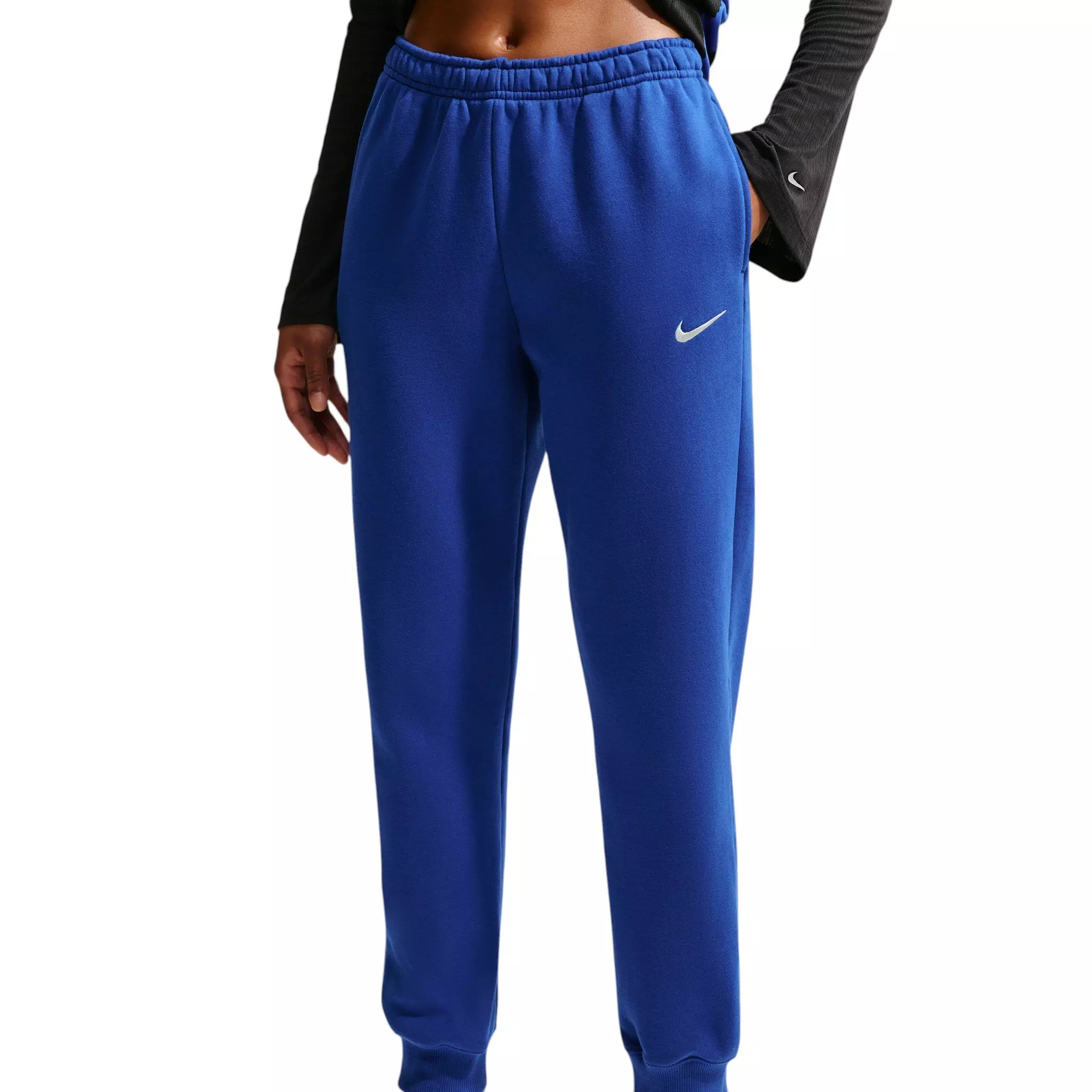 Nike Women's Studio Fleece Med-Weight Mid-Rise Joggers - Royal - ROYAL