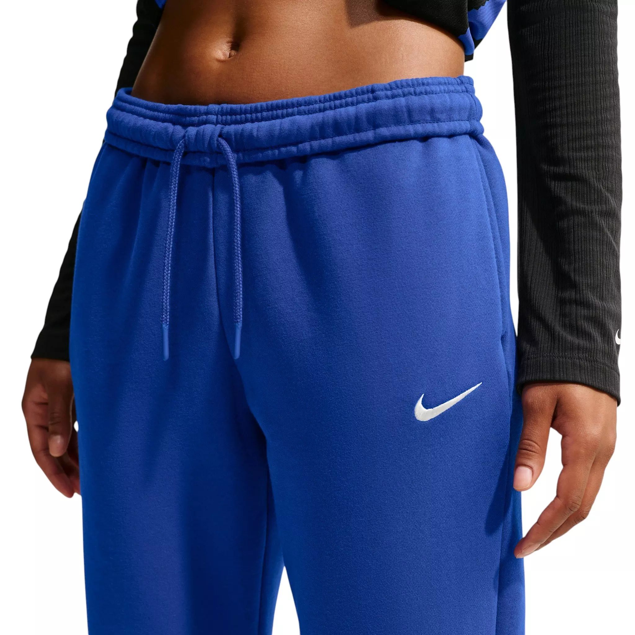 Nike Women's Studio Fleece Med-Weight Mid-Rise Joggers - Royal - ROYAL