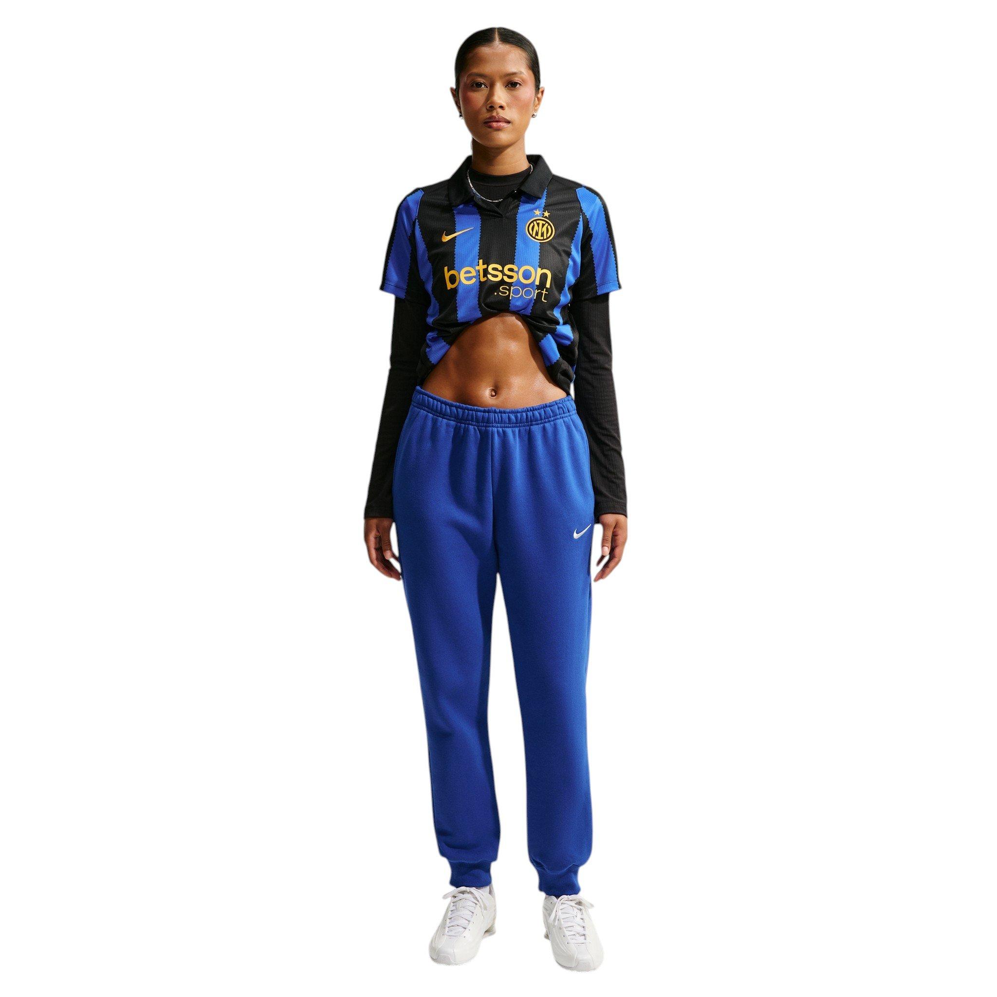 Nike Women's Studio Fleece Med-Weight Mid-Rise Joggers - Royal - ROYAL