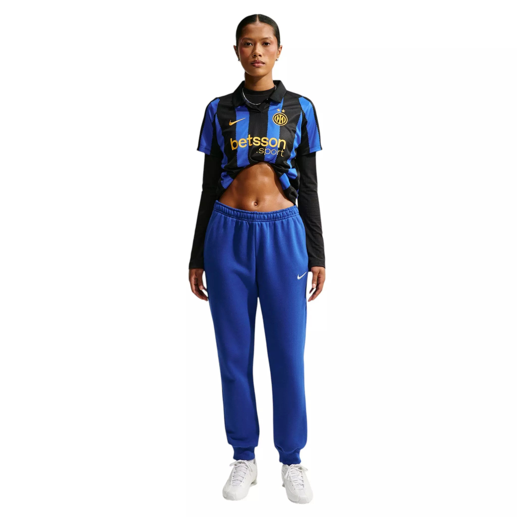 Nike Women's Studio Fleece Med-Weight Mid-Rise Joggers - Royal - ROYAL