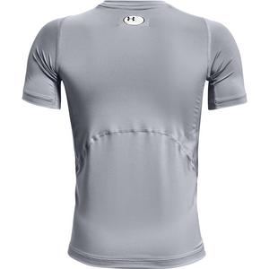 Under Armour Big Boys' HeatGear® Armour Short Sleeve Shirt - Silver/Black
