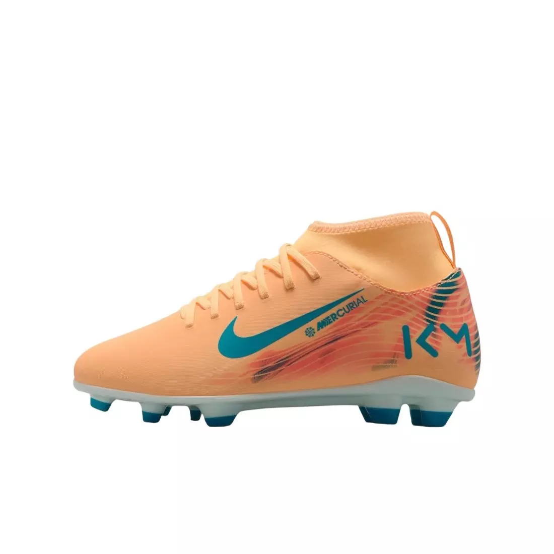 Nike Jr. Mercurial Superfly 10 Club MG "Melon Tint/Igloo/Turquoise" Grade School Kids' Soccer Cleat - MELON/INGLOO/TURQUOISE