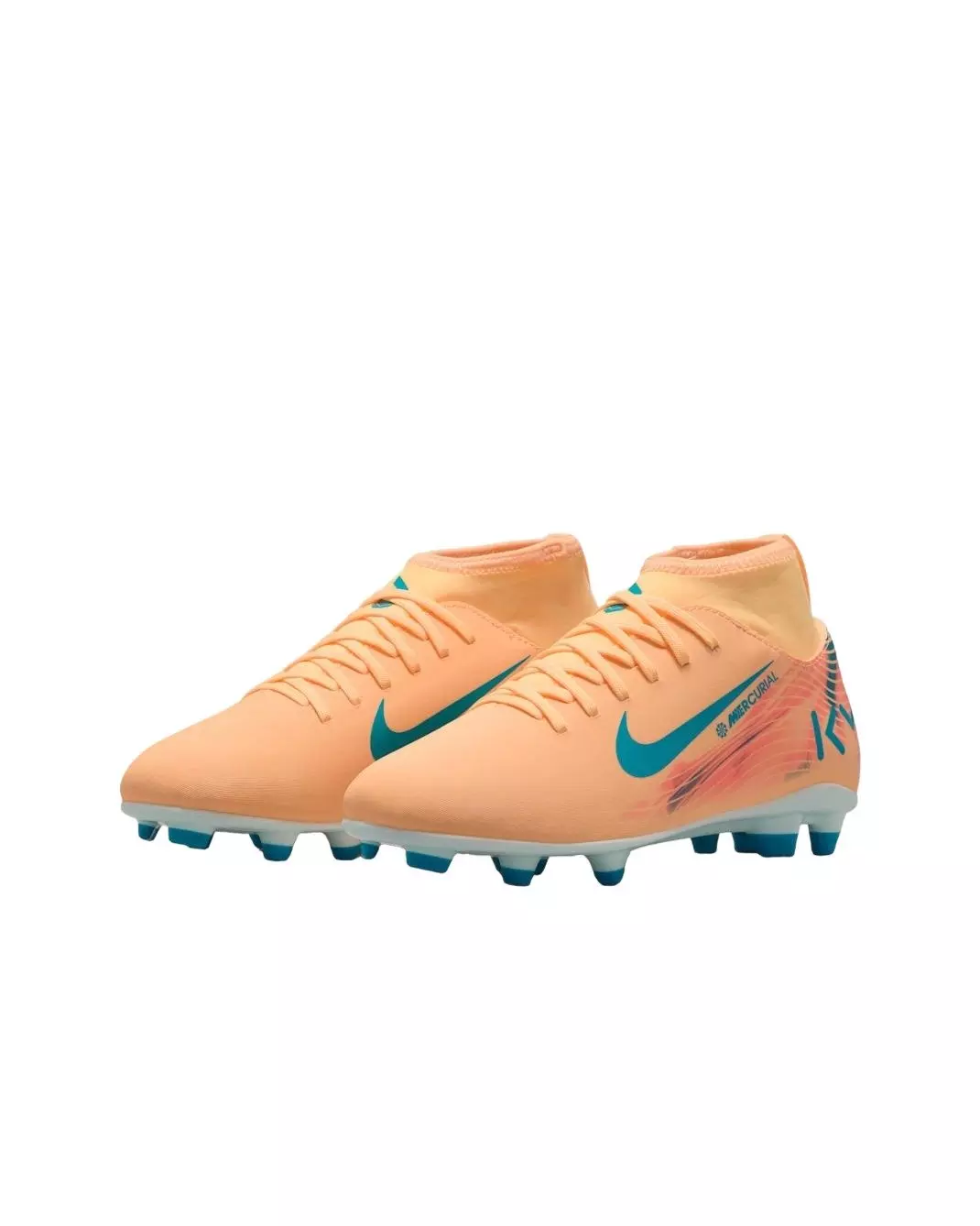 Nike Jr. Mercurial Superfly 10 Club MG "Melon Tint/Igloo/Turquoise" Grade School Kids' Soccer Cleat - MELON/INGLOO/TURQUOISE
