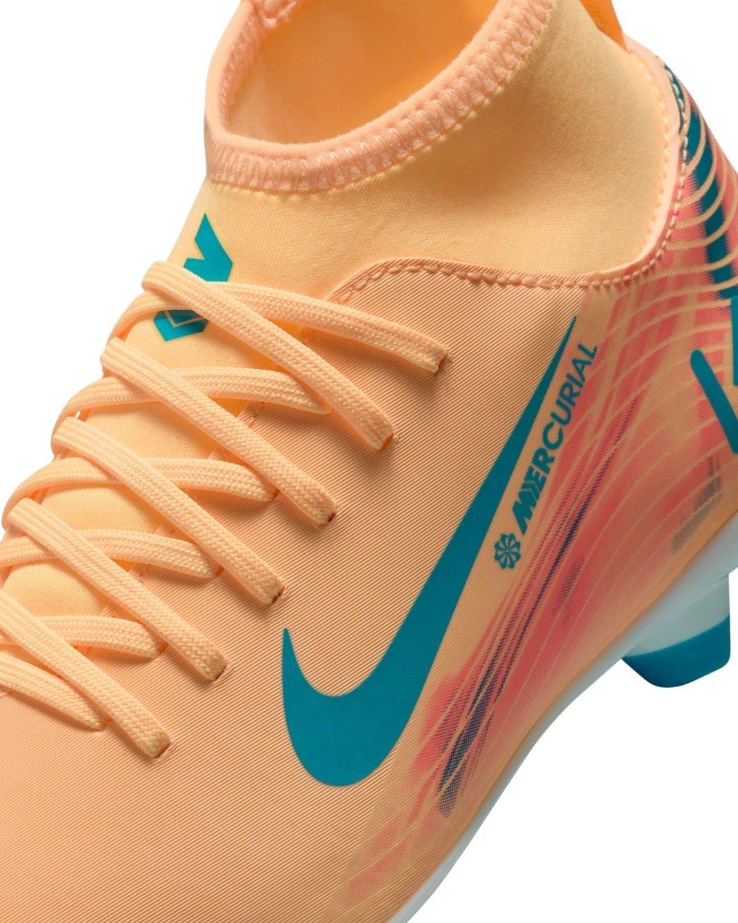 Nike Jr. Mercurial Superfly 10 Club MG Grade School Kids' "Melon Tint/Igloo/Turquoise" Soccer Cleat