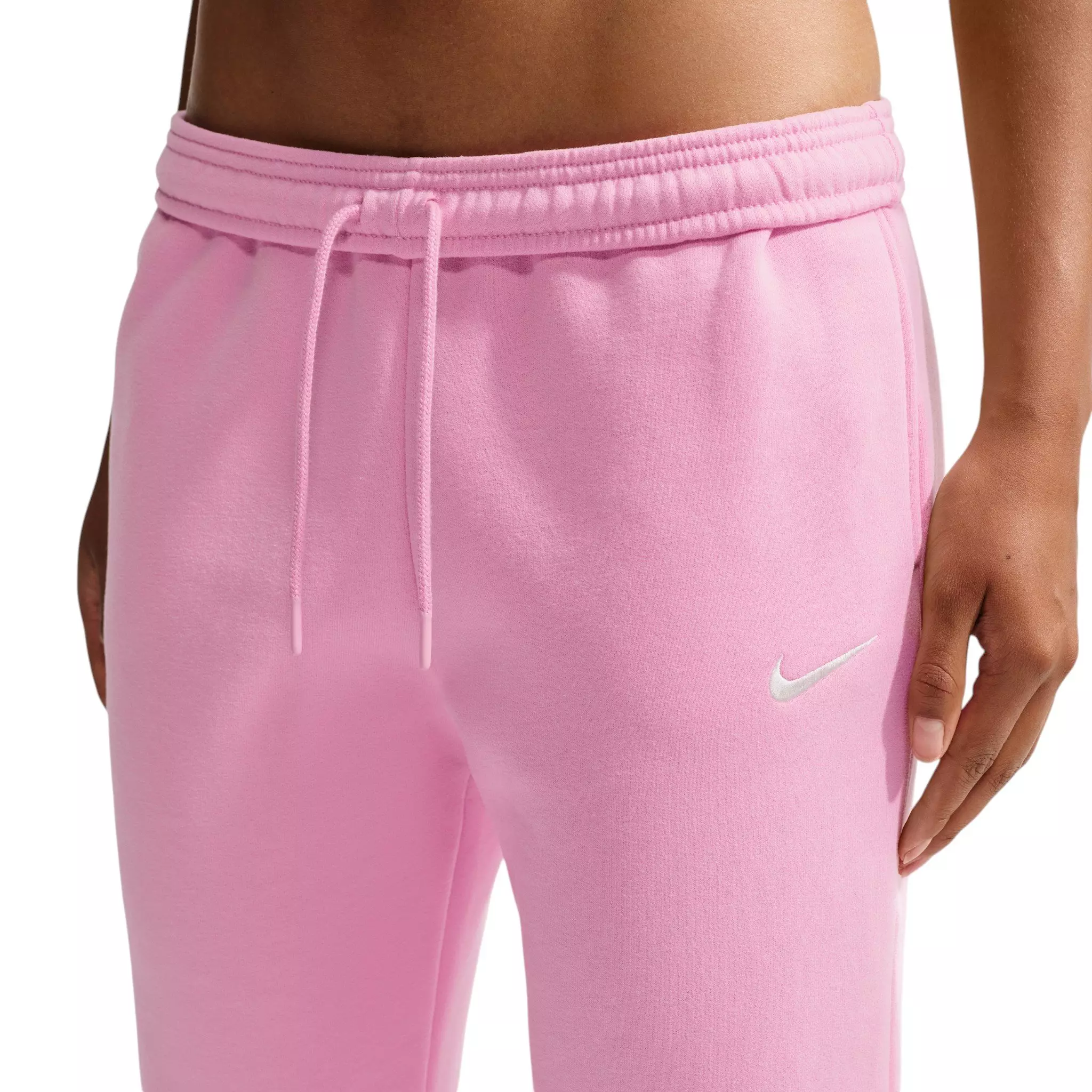 Nike Women's Studio Fleece Med-Weight Mid-Rise Joggers - Pink - PINK