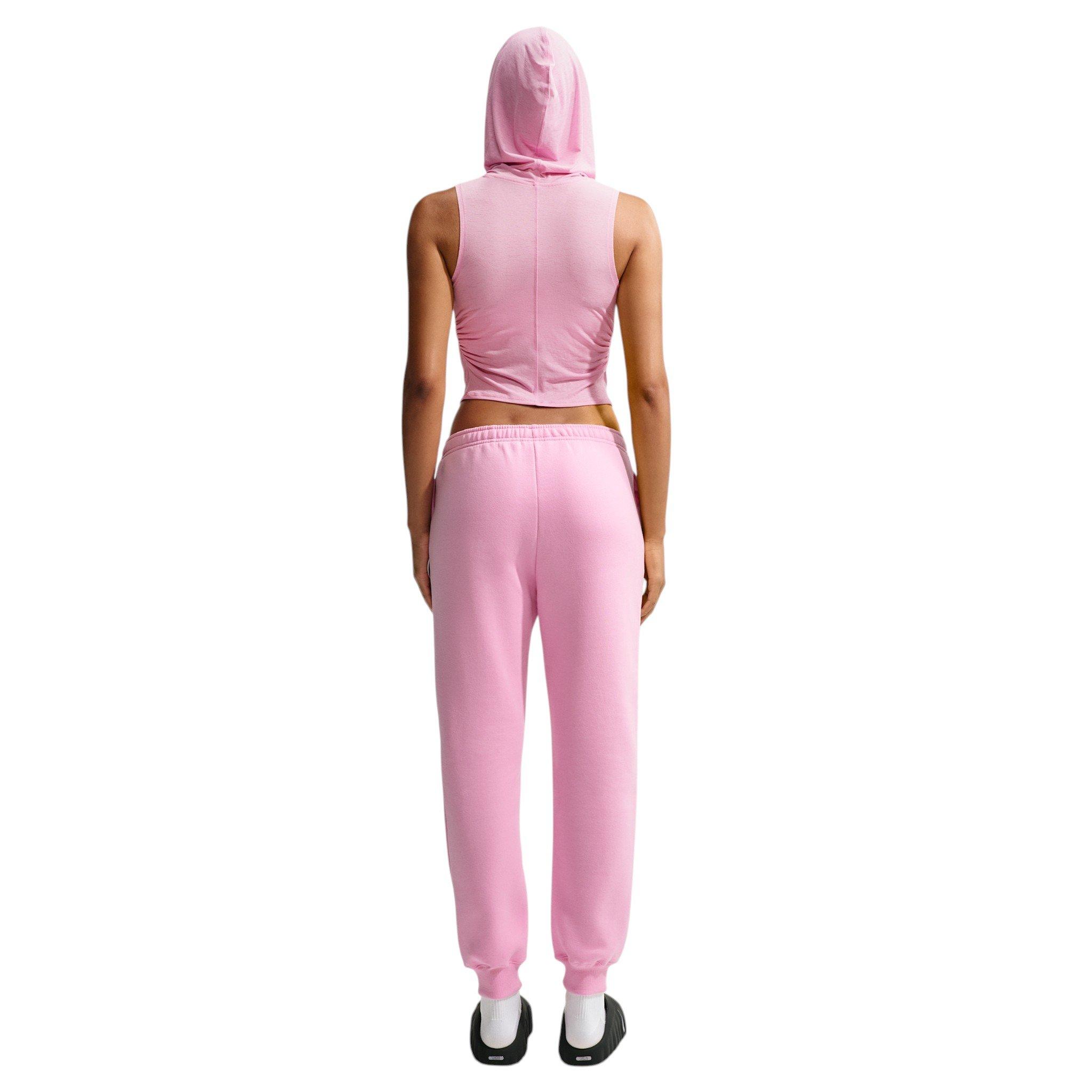 Nike Women's Studio Fleece Med-Weight Mid-Rise Joggers - Pink - PINK