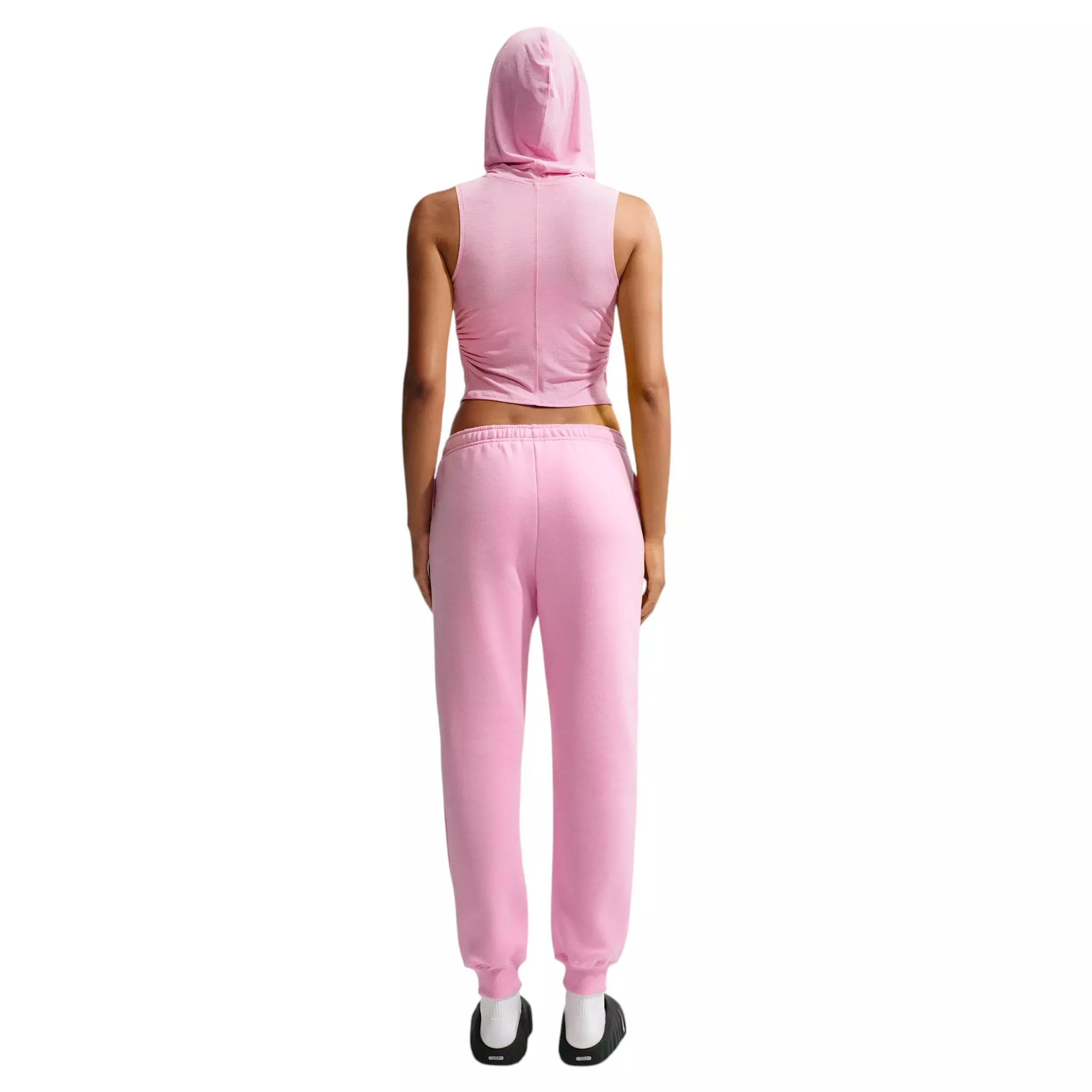 Nike Women's Studio Fleece Med-Weight Mid-Rise Joggers - Pink - PINK
