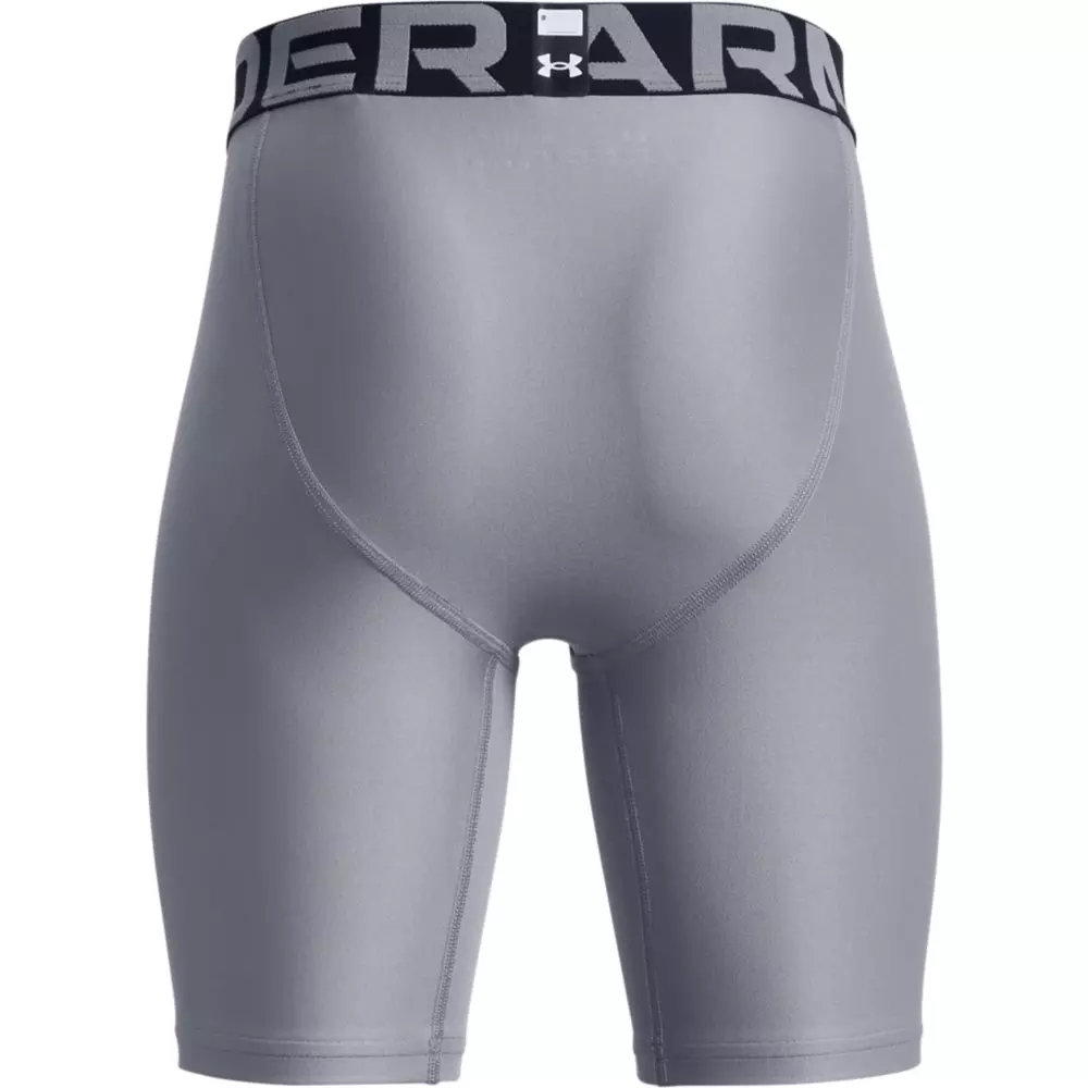 Under Armour Big Boys' HeatGear Armour Shorts - Silver/Black - SILVER/BLACK